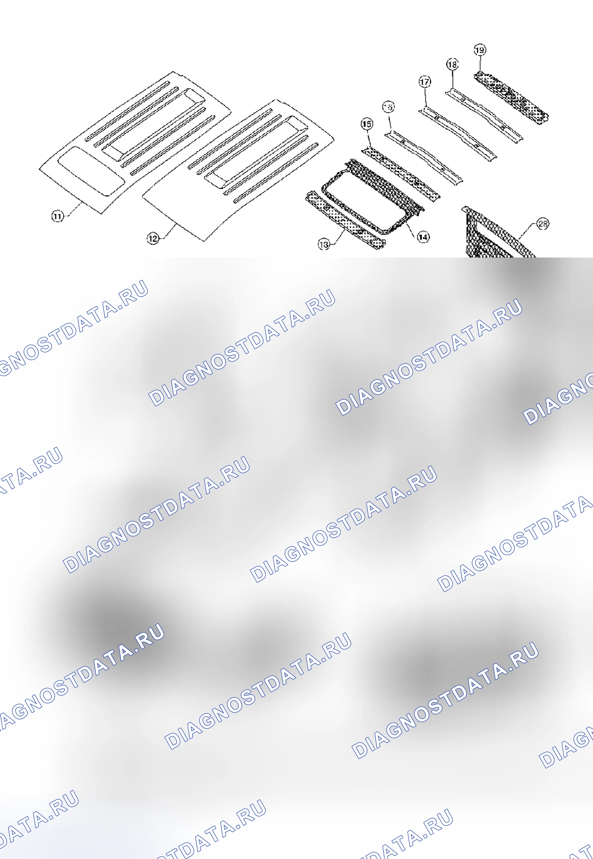 Рис. 324: СОСТАВНЫЕ ЧАСТИ КУЗОВА. Infiniti QX56 I