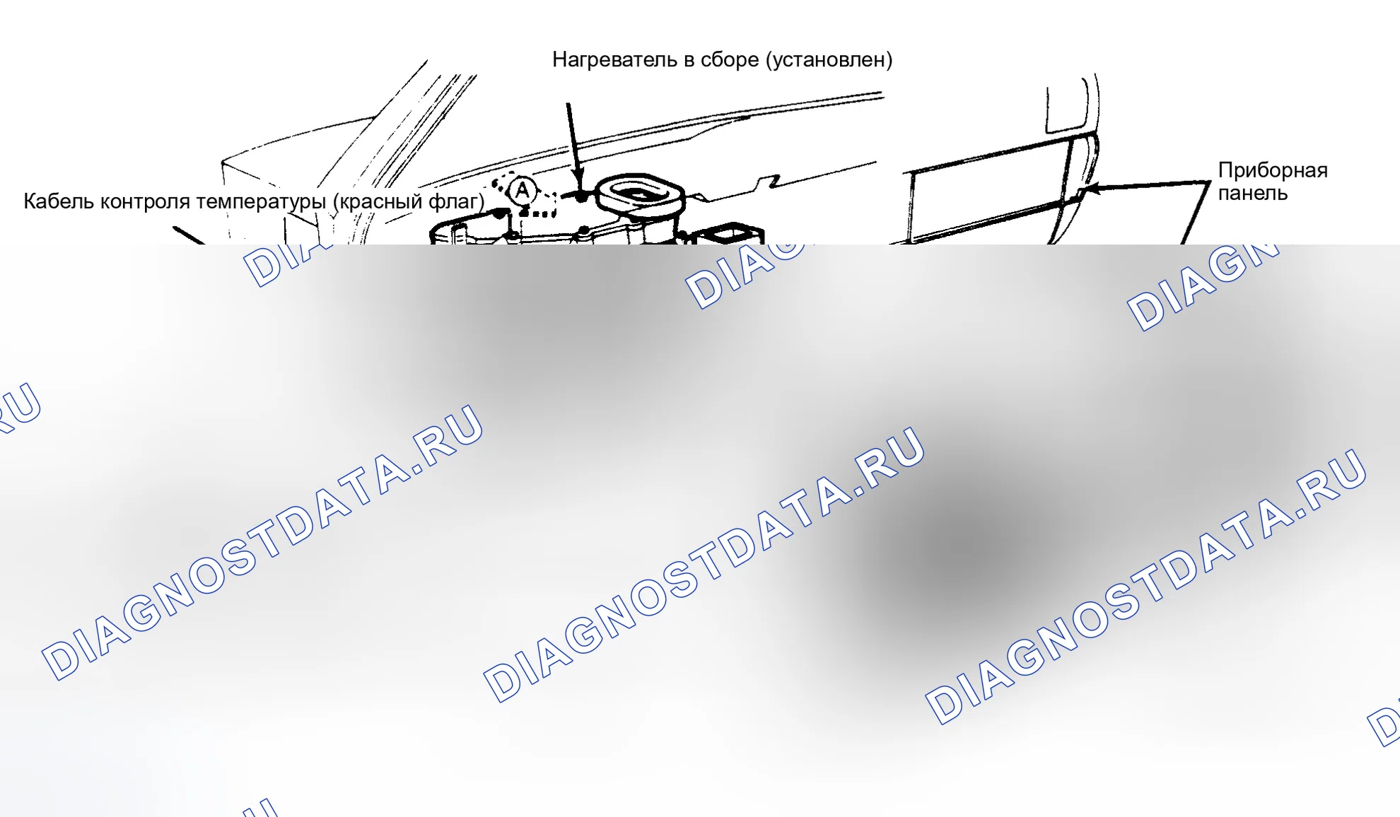 Рис. 9: Температурный кабель (модели с передним приводом). Dodge Diplomat I