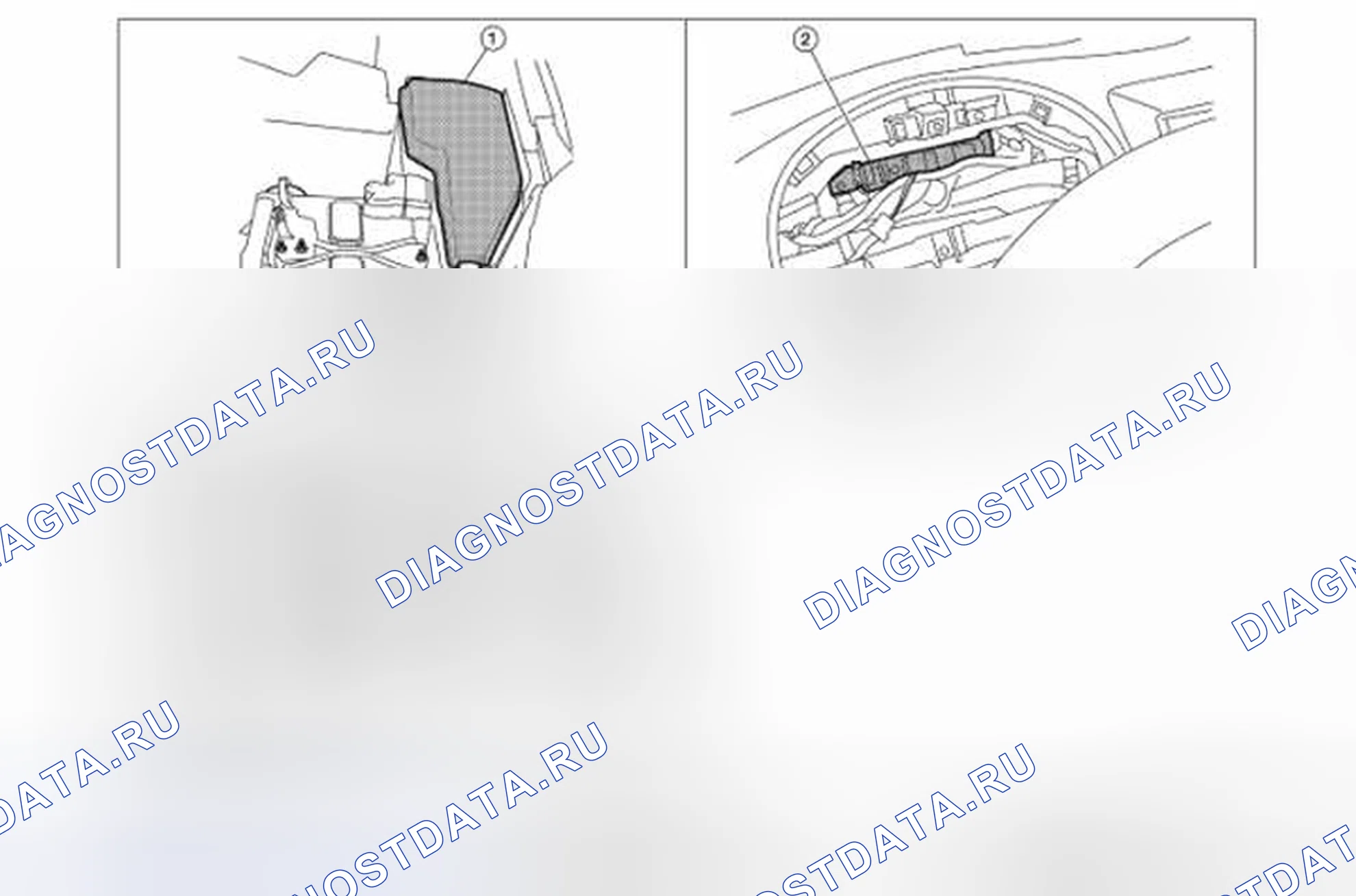 Рис. 7: Расположение компонентов. Honda Passport I