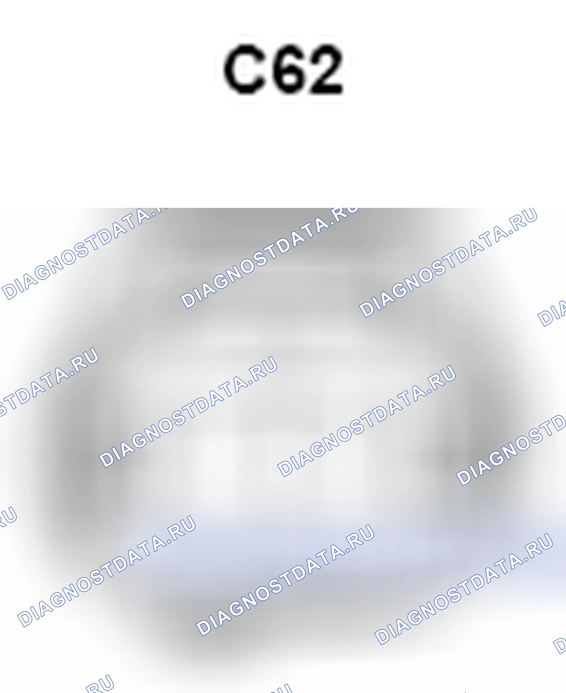 Рис. 1273: Вид с торца разъема Vsv (выталкивателя) (C62). Toyota Camry XV40 рестайлинг
