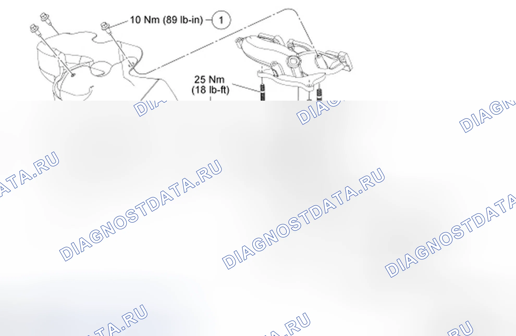 Рис. 2: Каталитический нейтрализатор - 3.0L Rh, полный привод (AWD). Ford Fusion I рестайлинг