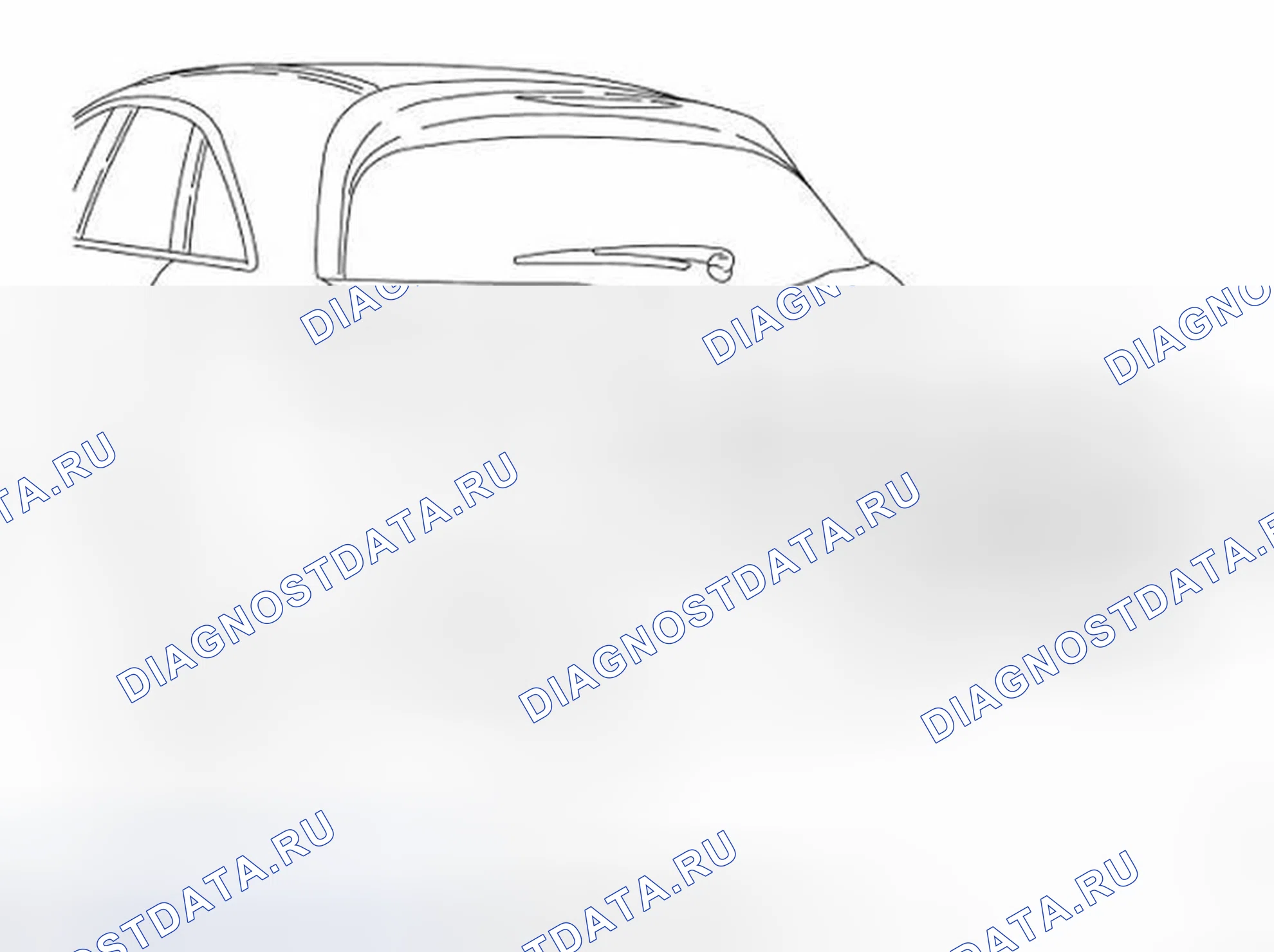 Рис. 20: Идентификация компонентов финишера задней двери. Infiniti FX35 I рестайлинг