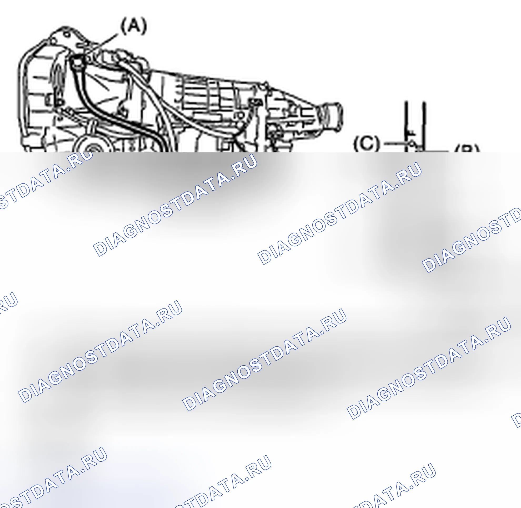 Рис. 408: УРОВЕНЬ ATF. Subaru Impreza WRX GH