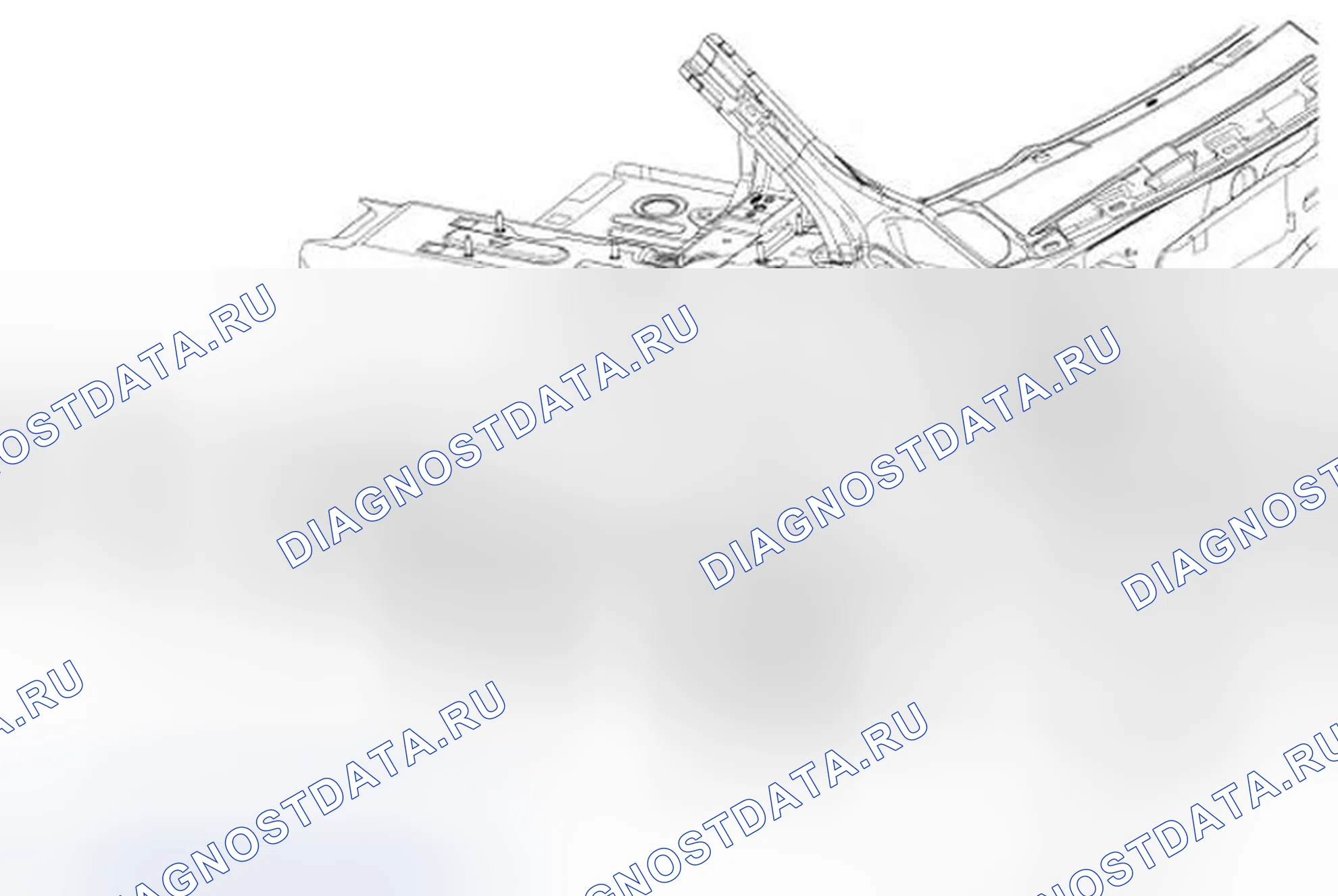 Рис. 30: Расположение бокового элемента пола. Ford Mustang V