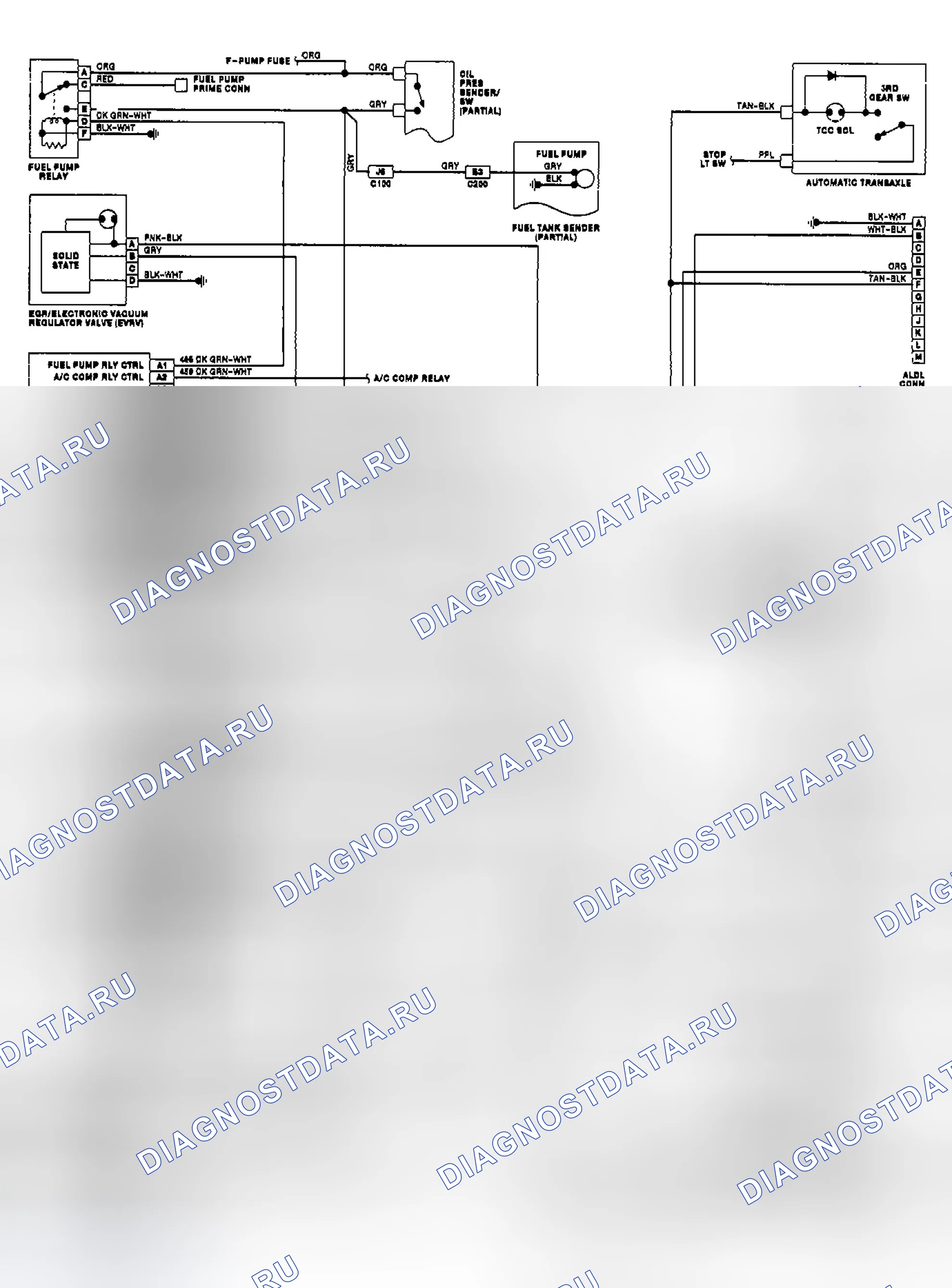 Рис. 12: электросхема 3.1L Lumina серии APV, Silhouette и Trans Sport. GMC Rally Camper Special G3500 