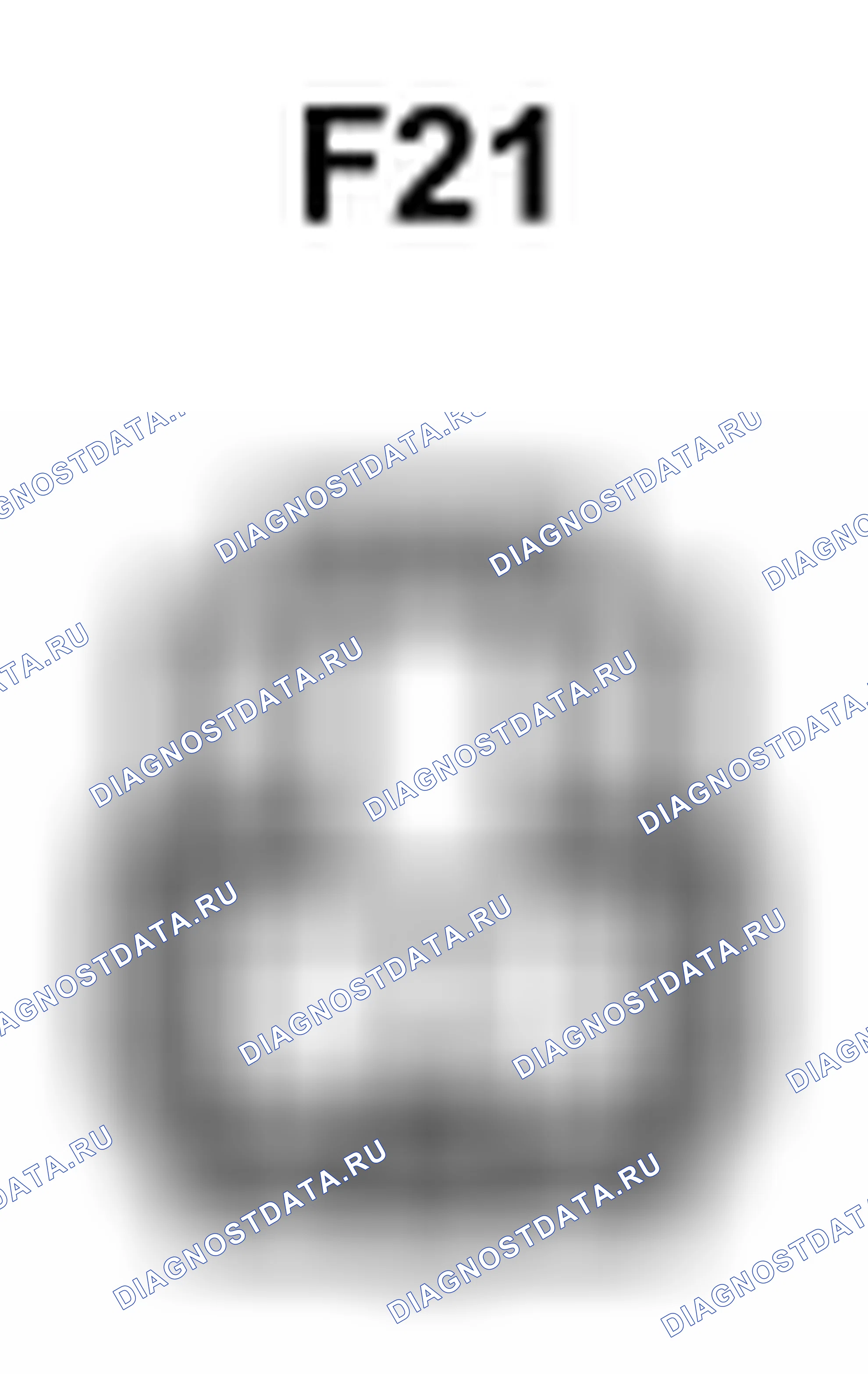 Рис. 502: Вид с торца соединителя Tweeter (передний Lh) (F21). Toyota Camry XV40