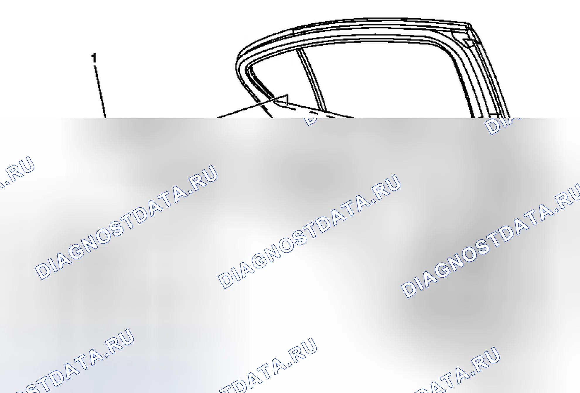 Рис. 16: Замена внутренней уплотнительной полосы окна задней стороны двери. Chevrolet Malibu VIII рестайлинг
