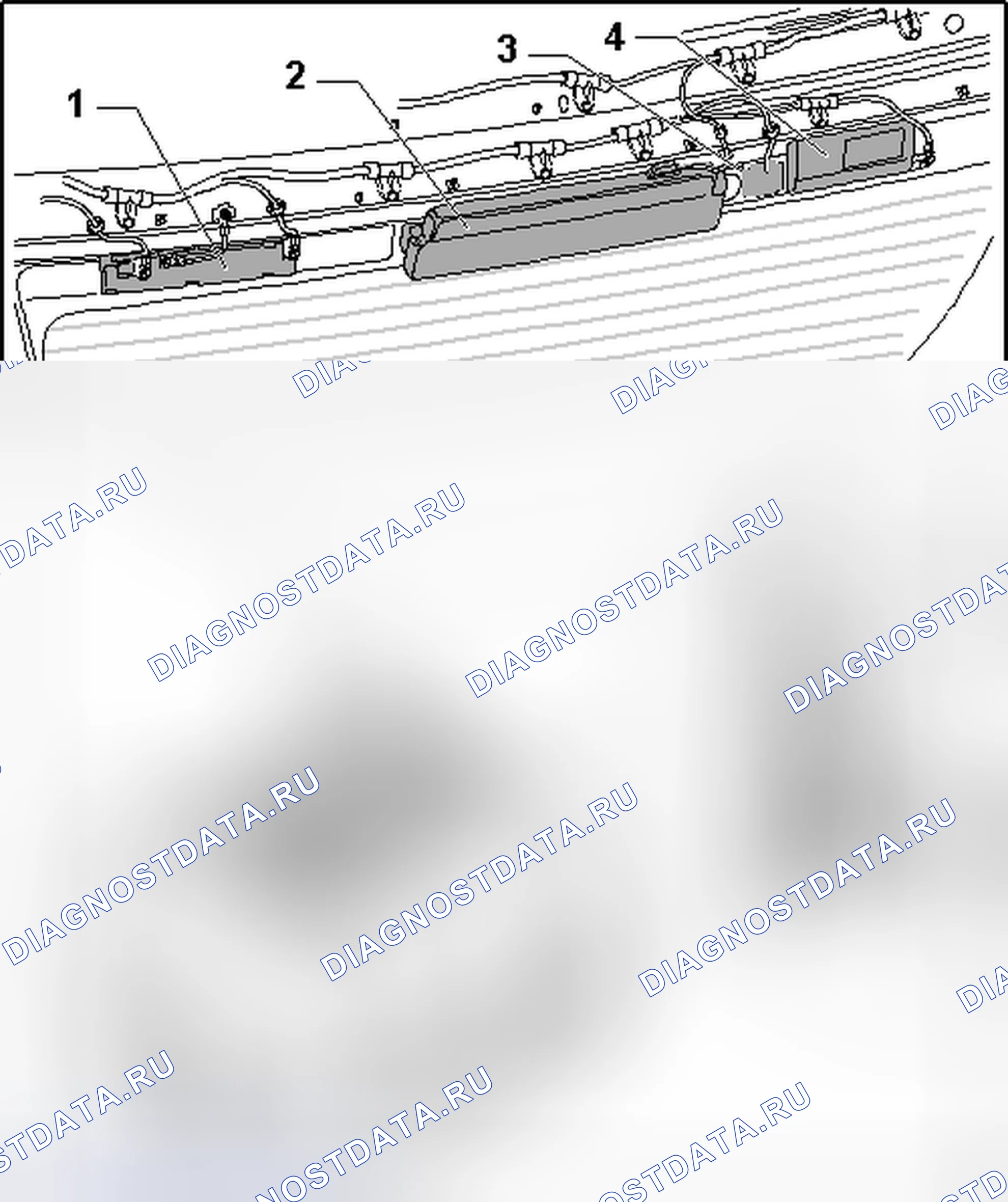 Рис. 23: Неповрежденное заднее стекло, седан. Volkswagen Passat B6