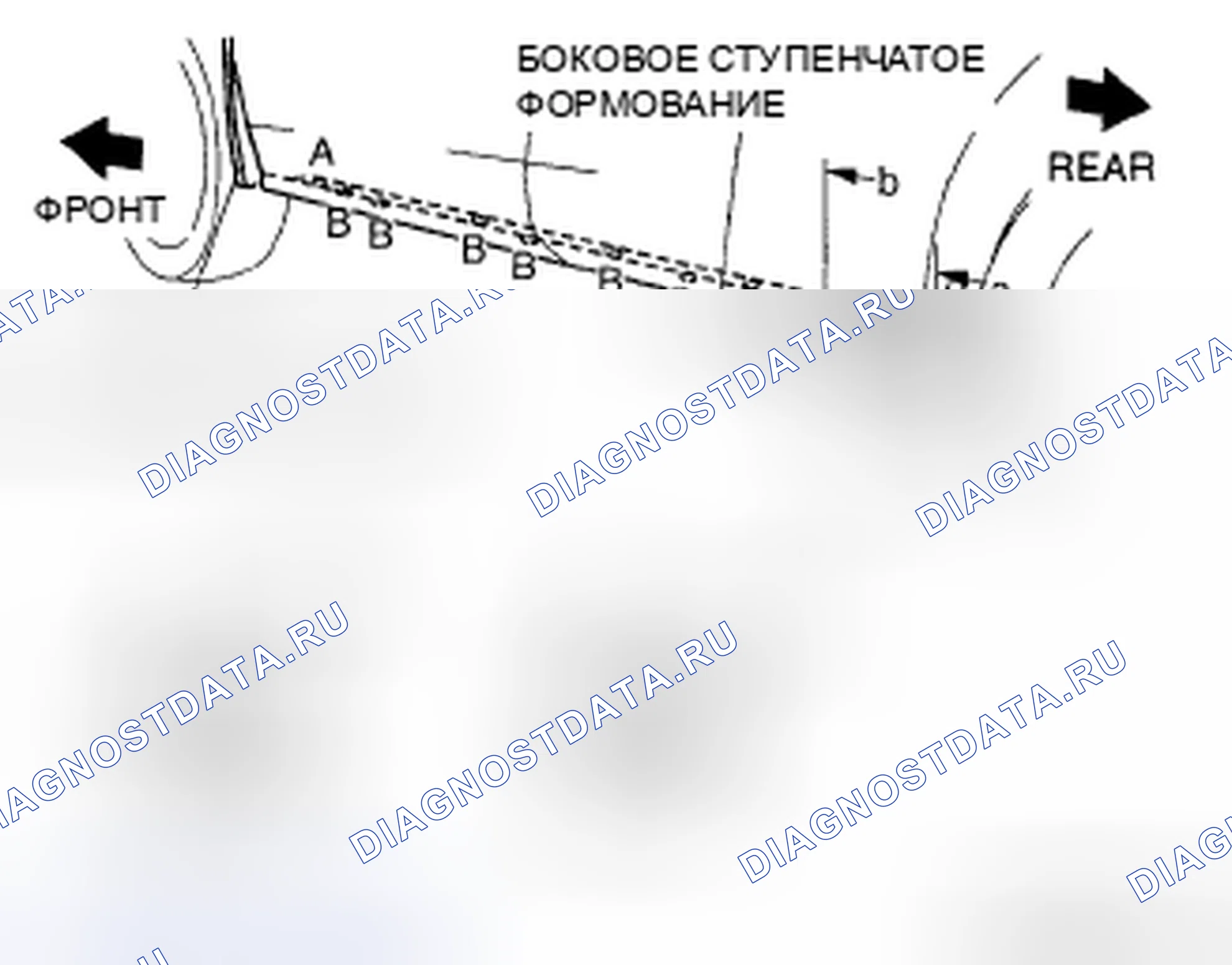 Рис. 114: УСТАНОВКА БОКОВОГО СТУПЕНЧАТОГО ФОРМОВАНИЯ. Mazda CX-9 I
