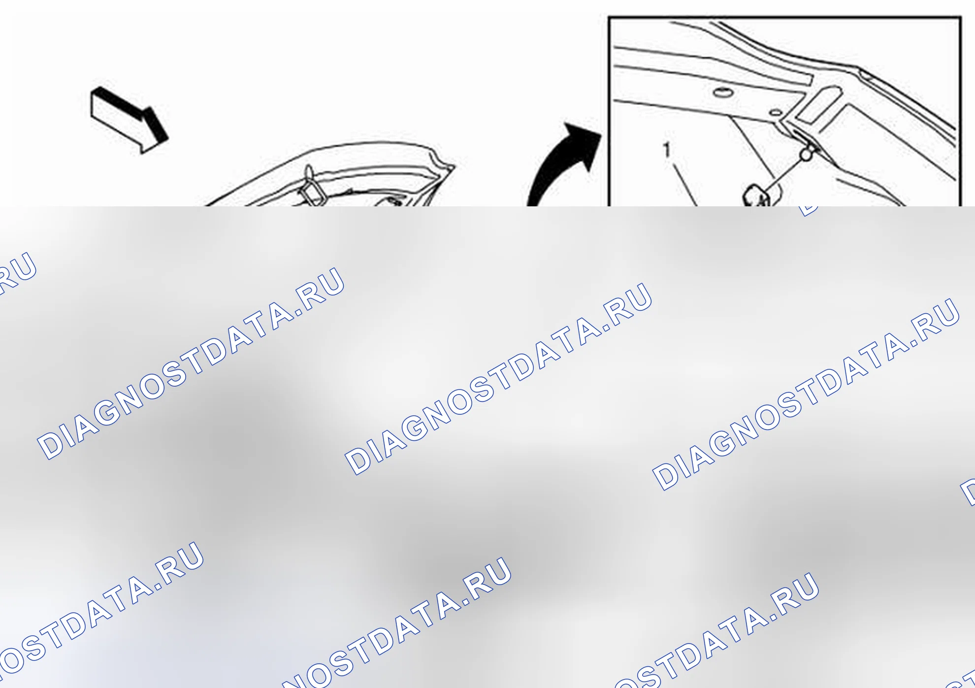 Рис. 420: Замена стойки капота. Kia Picanto III рестайлинг