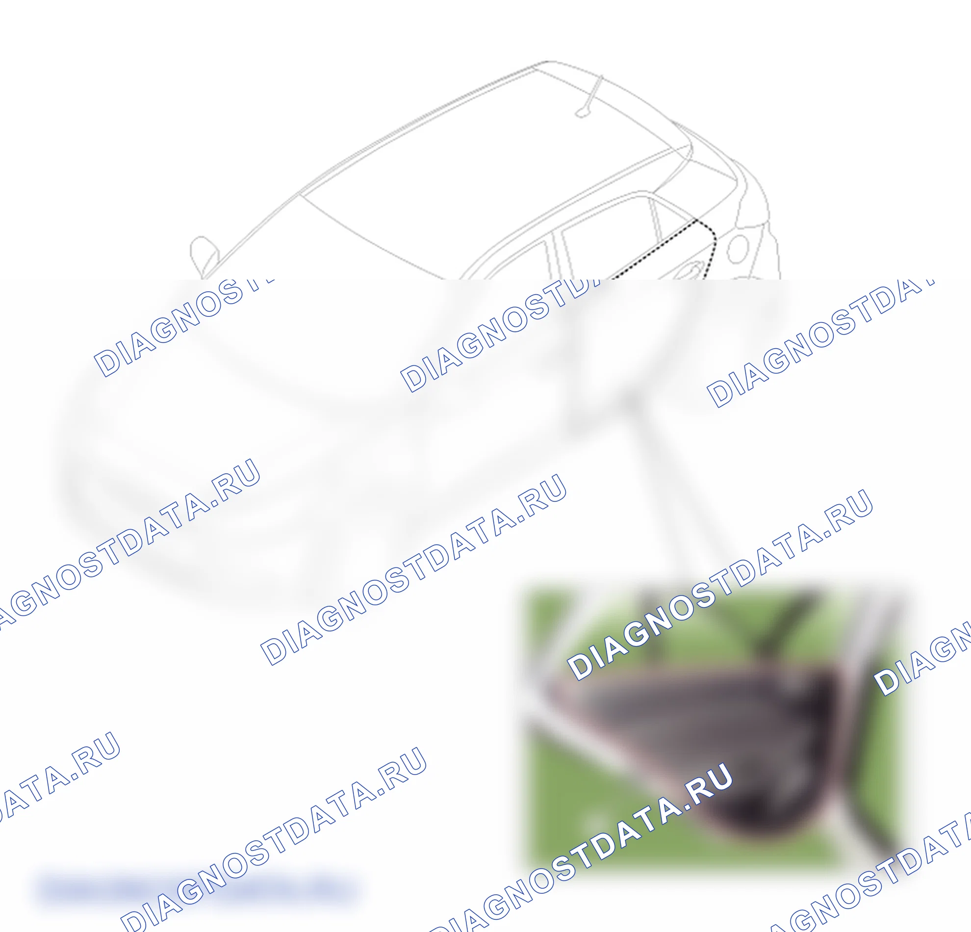Расположение деталей отделки задней двери. Hyundai i20 GB