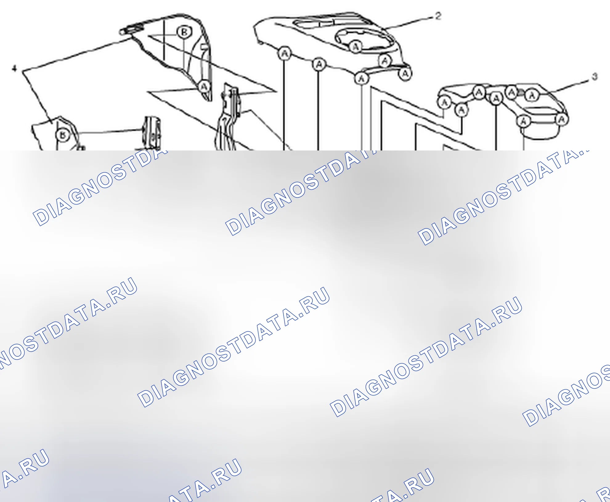 Рис. 8: Компоненты консольной коробки. Suzuki SX4 I