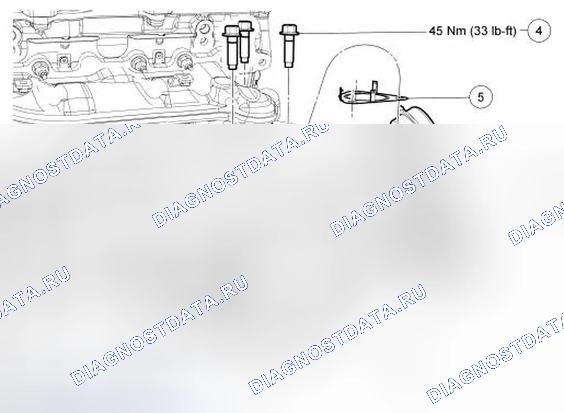 Рис. 49: Турбокомпрессор левый (вид 3 из 3). Ford Taurus VI
