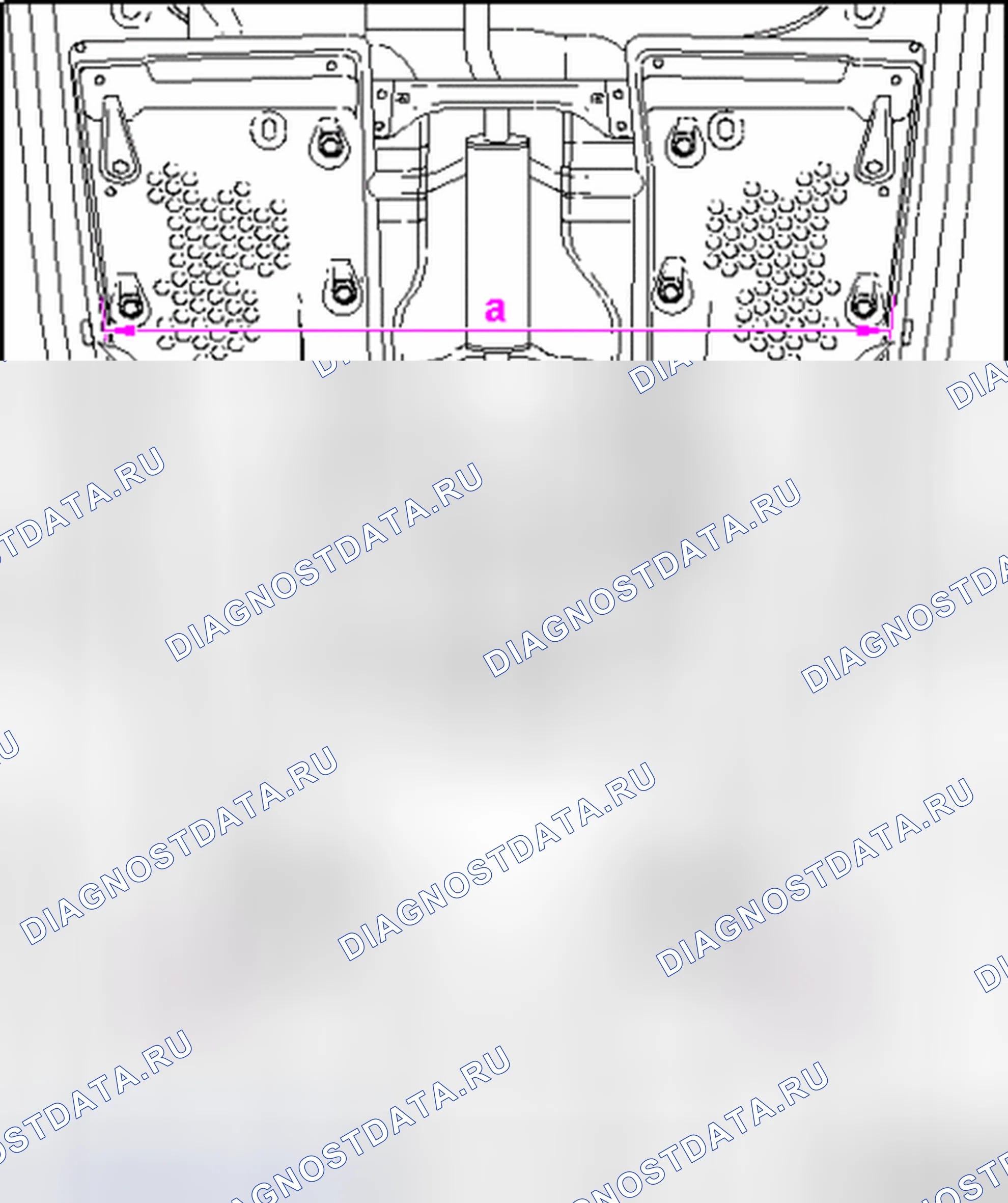 Рис. 68: Сборка пола, центр. Volkswagen Jetta V