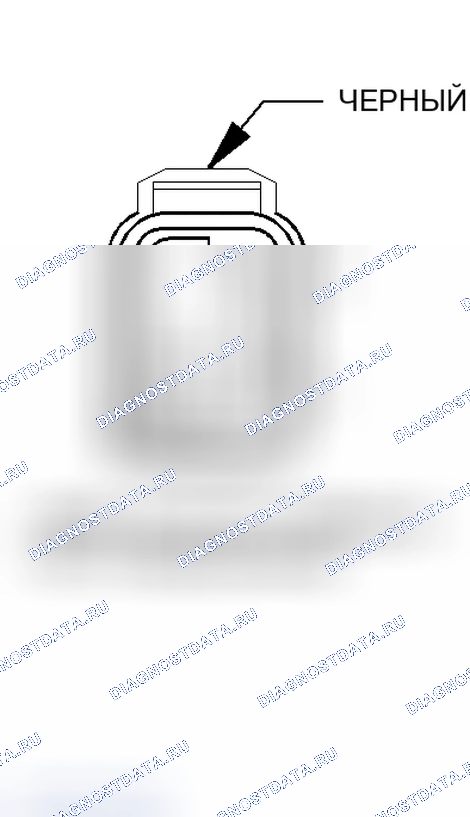 Рис. 103: Разъем Park ассистент датчик 8 (Parktronics) Вид с торца. Chrysler Pacifica CS