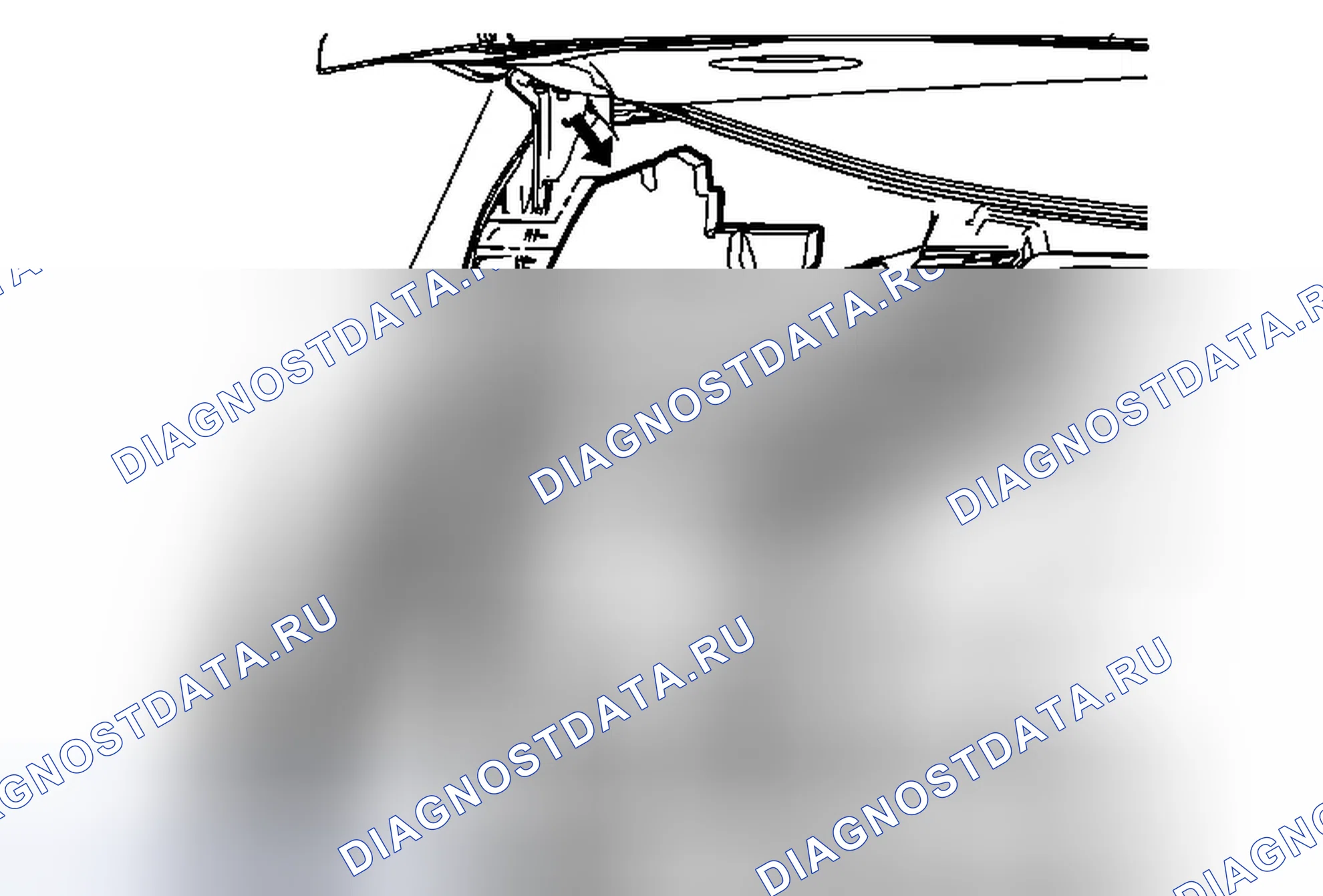 Рис. 42: Замена заднего наружного уплотнения капота. Cadillac ELR I