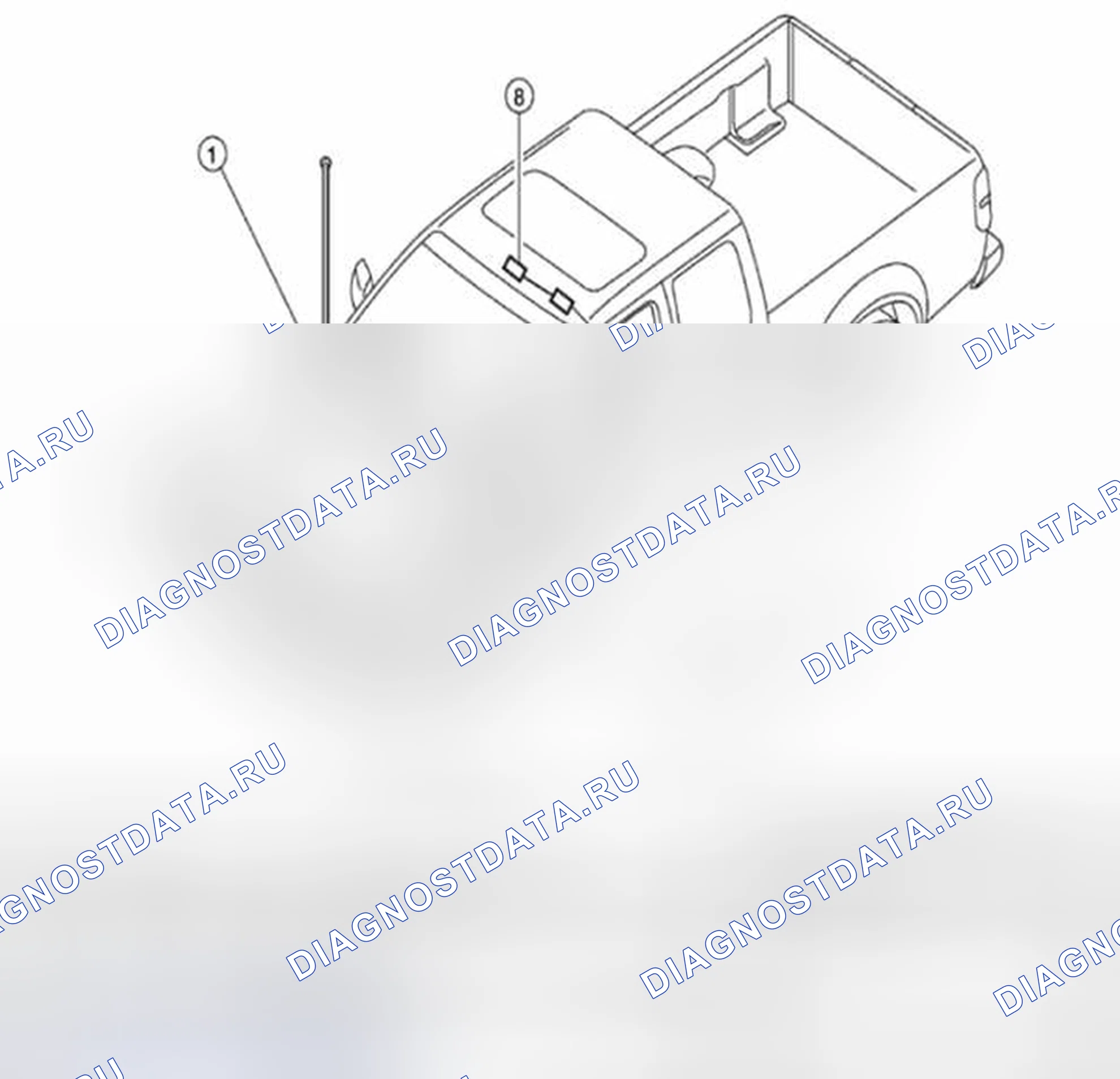 Рис. 185: Расположение антенны. Suzuki Equator I