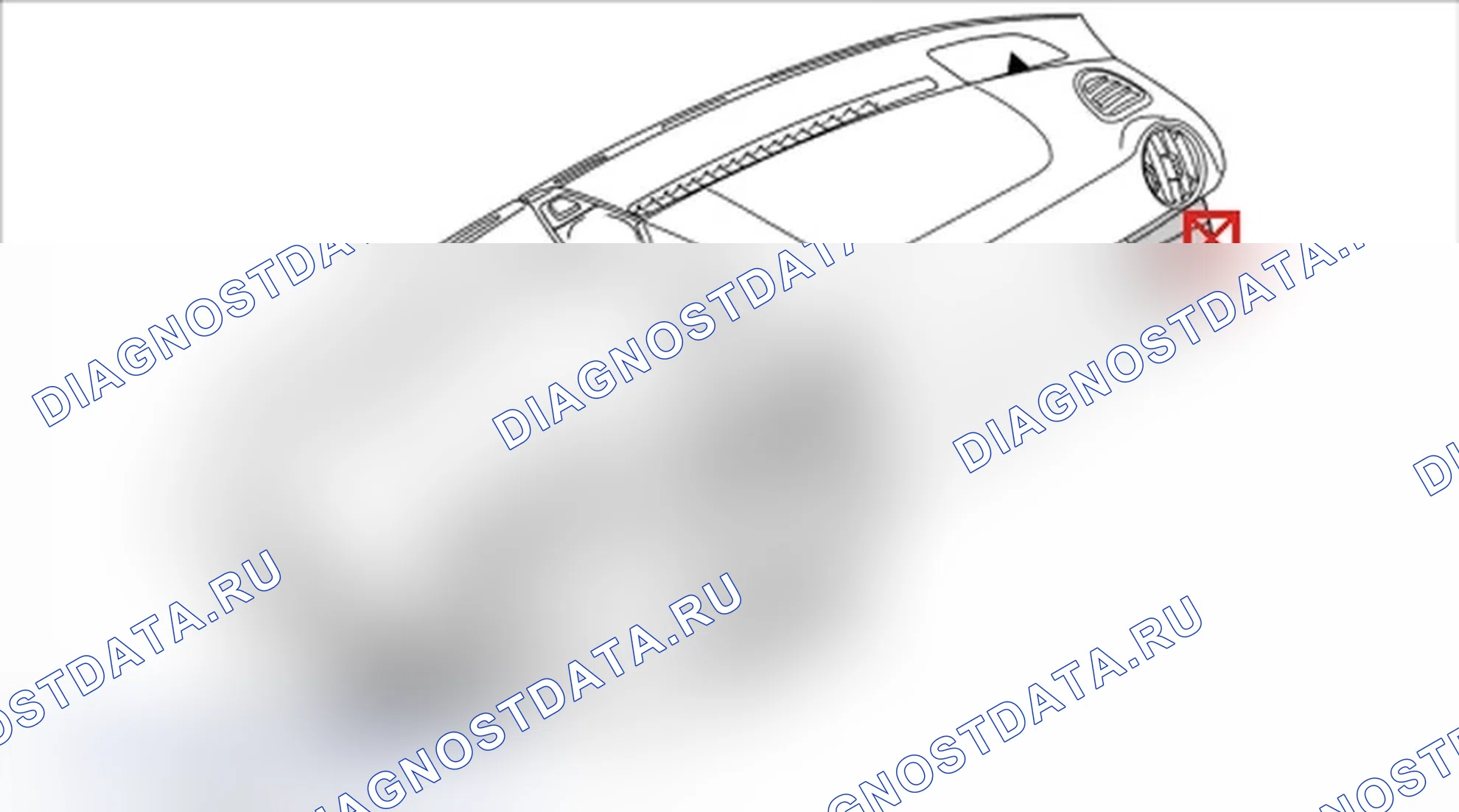 Рис. 64: Удаление панели отделки под приборной панелью со стороны пассажира. Porsche Boxster S 987
