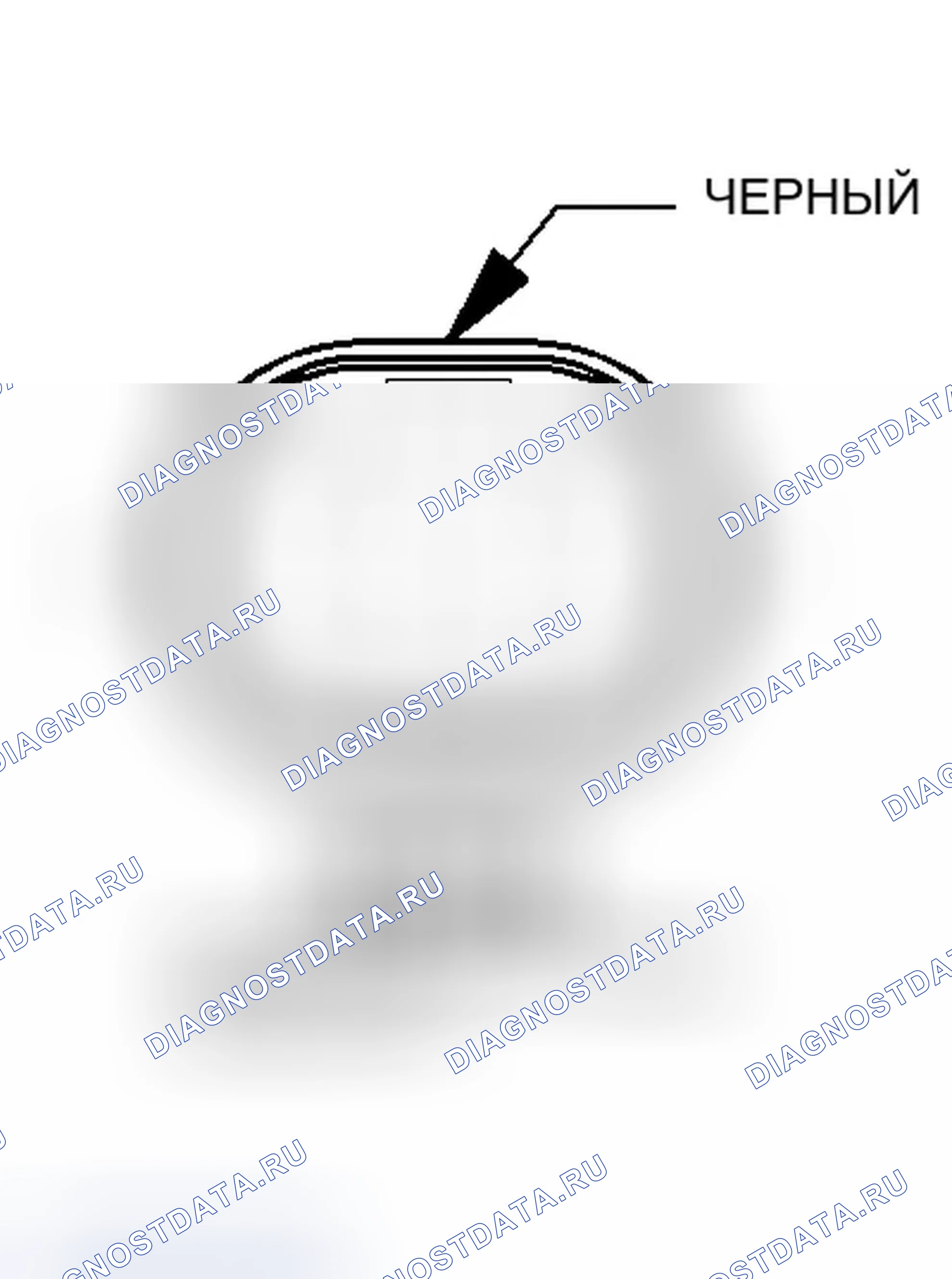 Рис. 169: Вид с торца разъема защитного колпака (экспорт). Dodge Magnum I