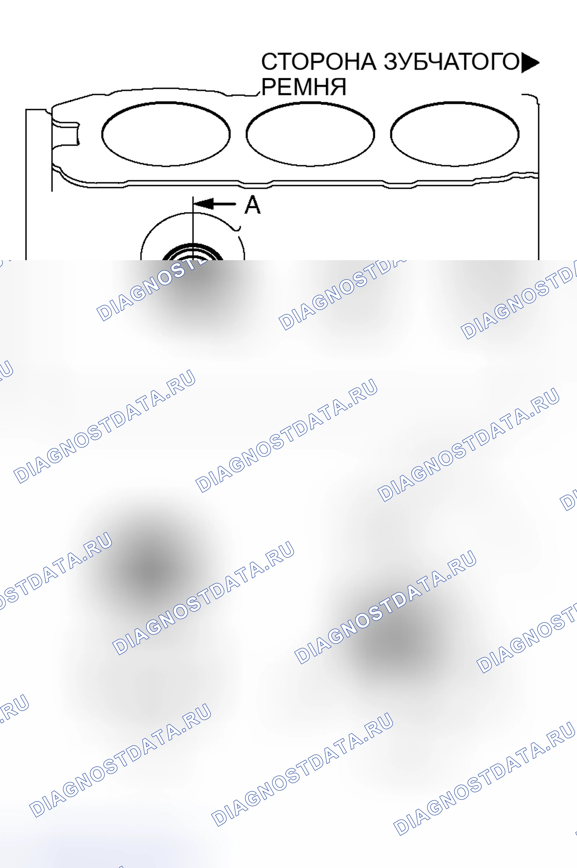 Рис. 207: > > A < < МОНТАЖ БЛОЧНОГО НАГРЕВАТЕЛЯ. Mitsubishi Endeavor I