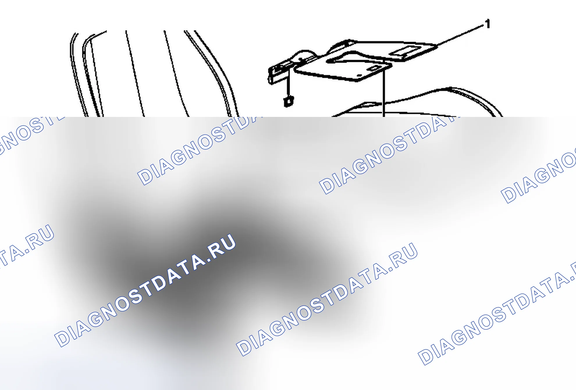 Рис. 11: Замена датчика присутствия переднего пассажира надувного ограничителя. Chevrolet Equinox II