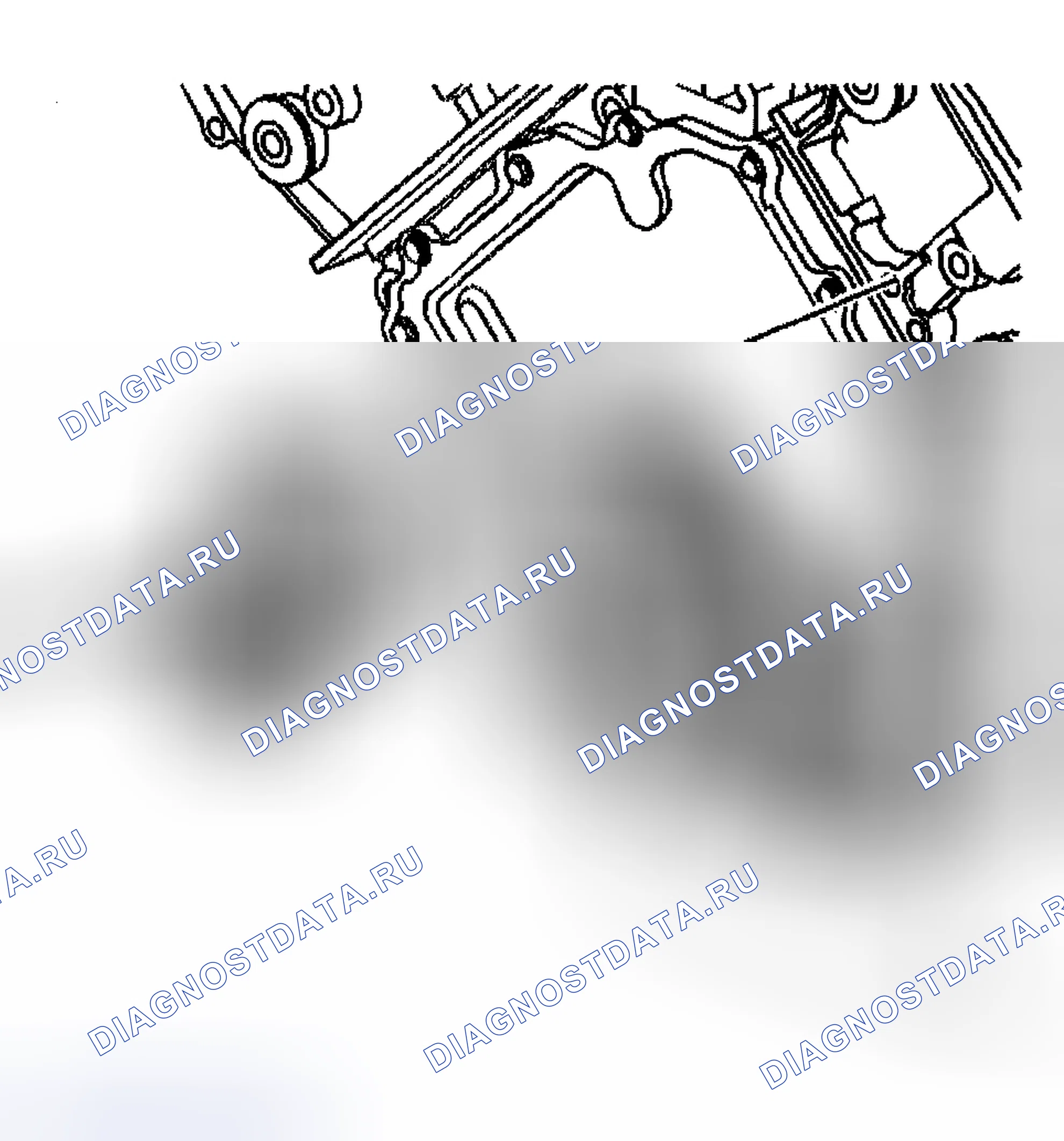 Рис. 2116: Установка натяжителя приводного ремня. Hyundai Terracan I