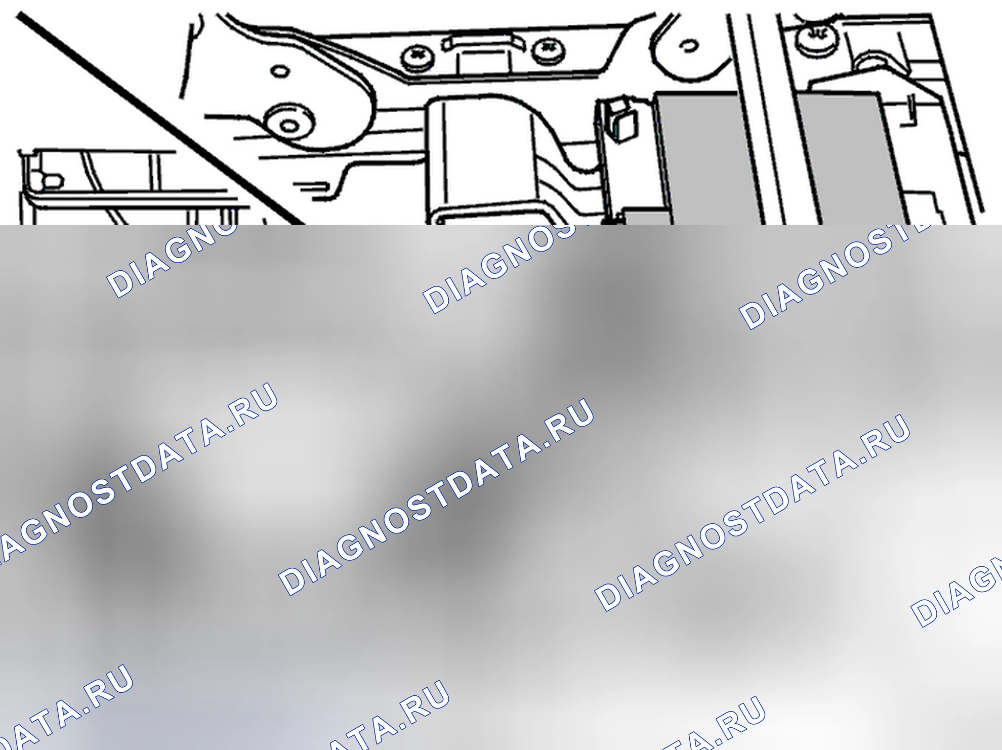 Рис. 368: Установка направляющей сиденья, правая сторона. Volvo V70 II