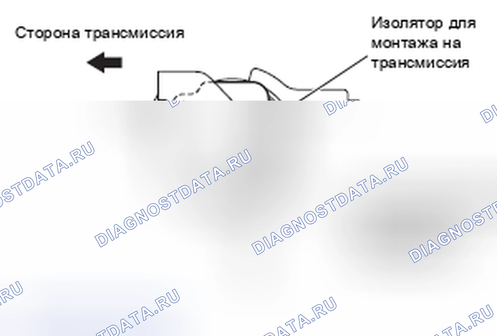 Рис. 834: >> A <<УСТАНОВКА СТОПОРА ИЗОЛЯТОРА ДЛЯ ТРАНСАКСЕЛЬНОГО МОНТАЖА. Mazda MX-5 NB