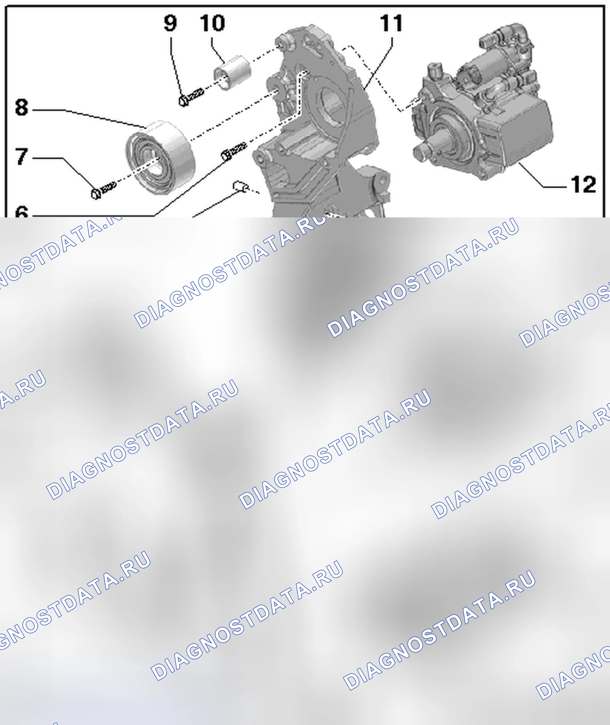 Рис. 35: РЕБРИСТЫЙ РЕМЕНЬ С НАТЯЖНЫМ РОЛИКОМ, ОБЗОР. Volkswagen Golf Mk7