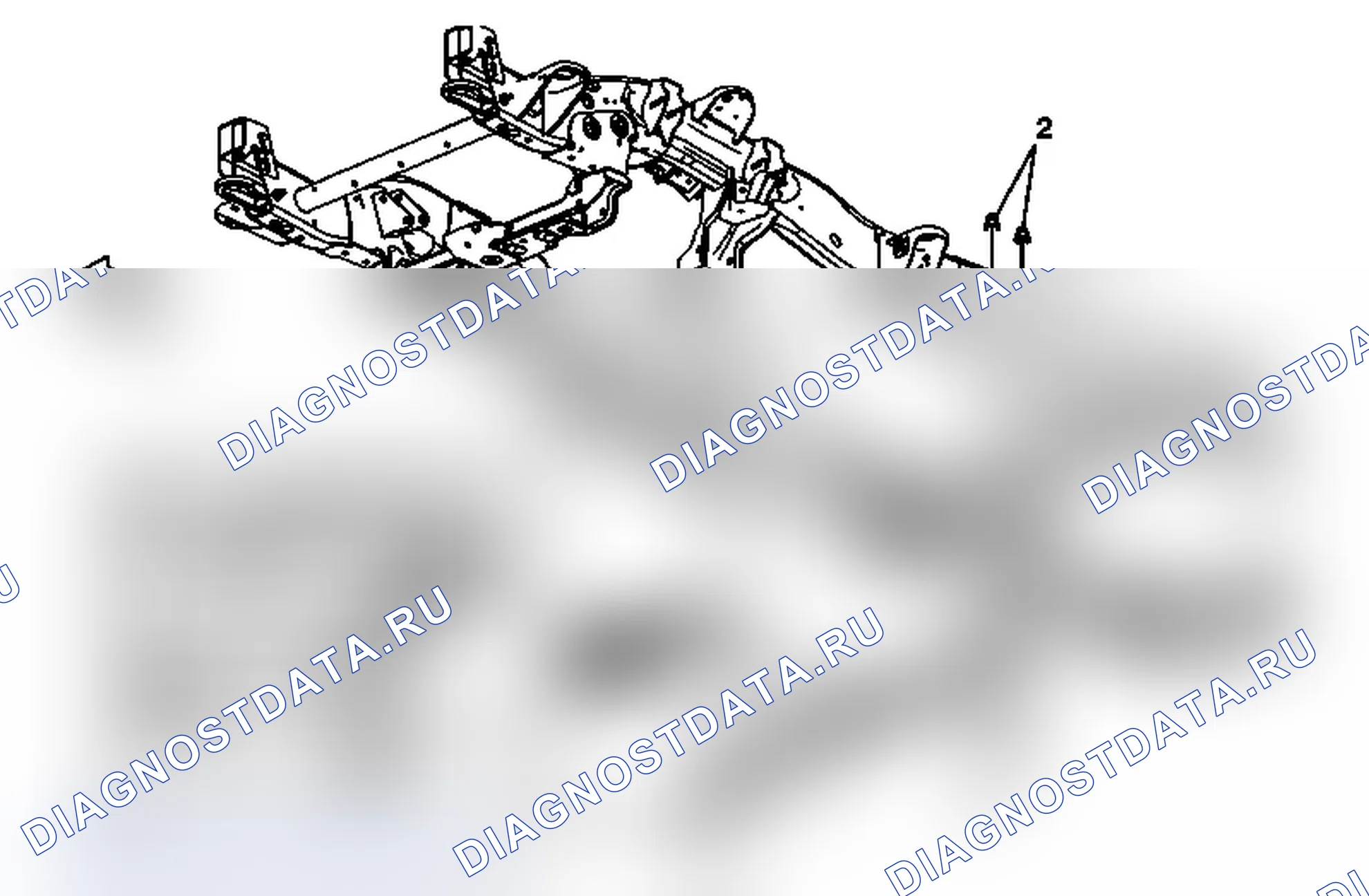 Рис. 10: Замена поперечины опоры трансмиссии (4WD 2500 HD/3500). Chevrolet Silverado 3500 HD 