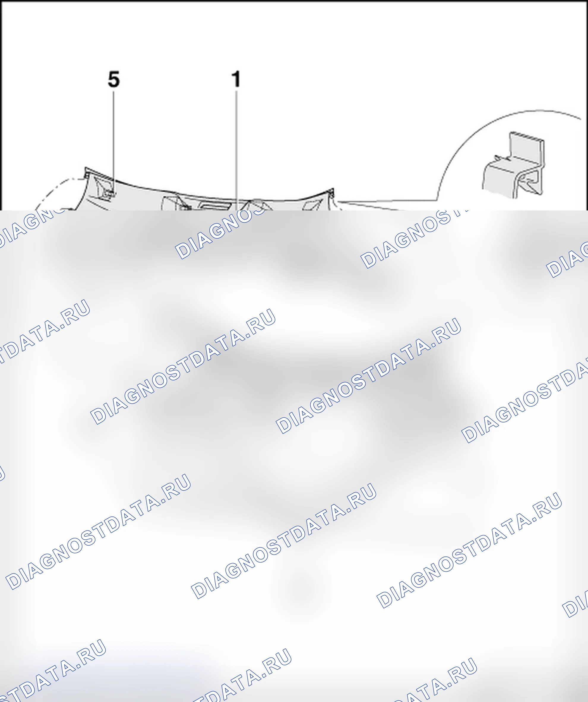 Рис. 12: ОБЗОР УЗЛА КРЫШКИ ЗАГРУЗОЧНОЙ КРОМКИ. Volkswagen New Beetle A4