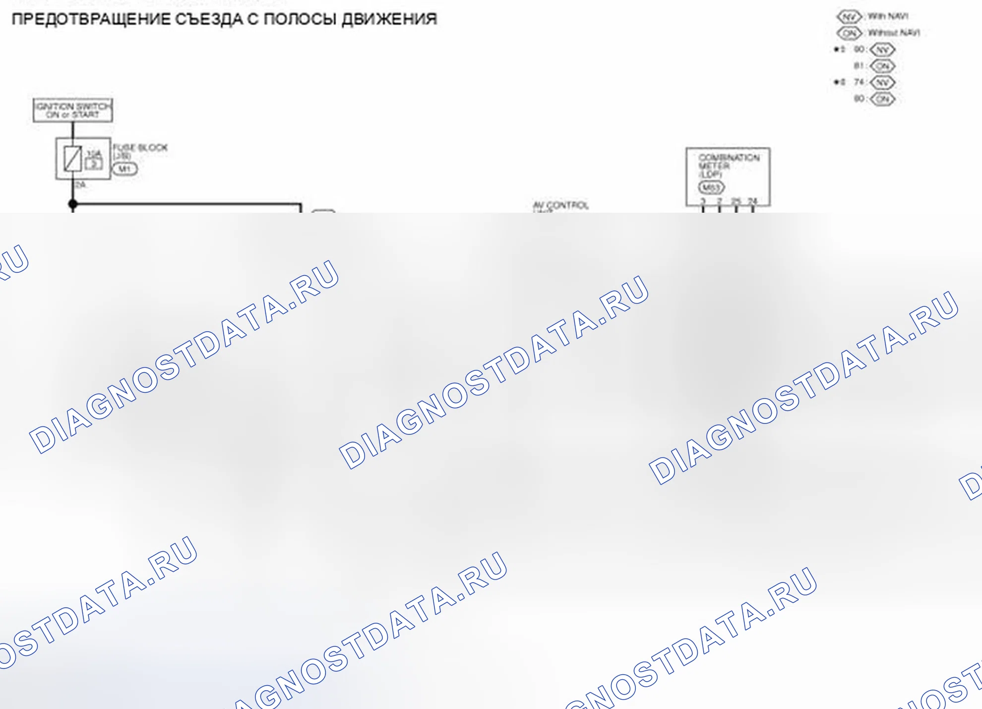 Рис. 17: электросхема - ldw ' ldp. Infiniti FX35 II рестайлинг