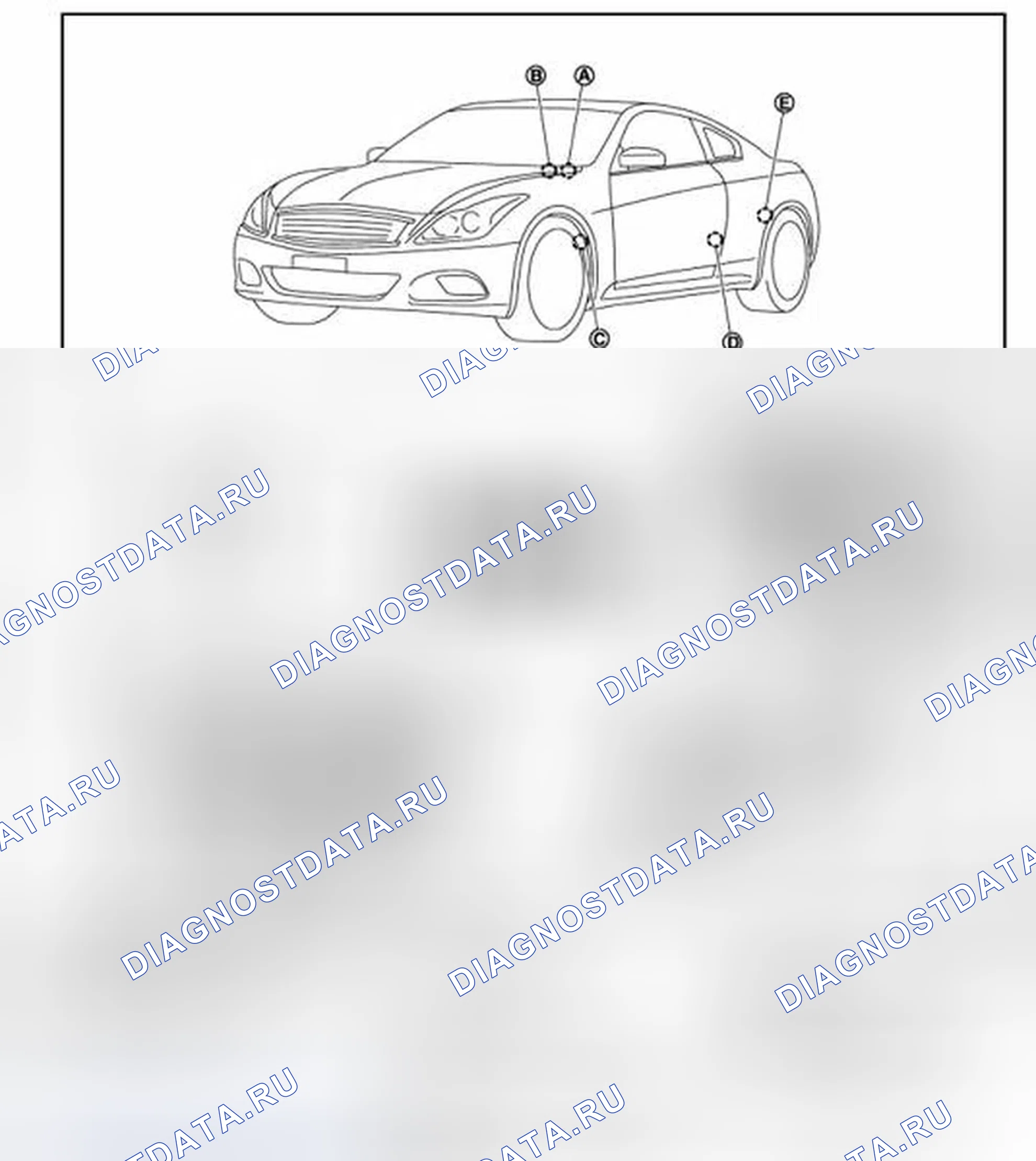 Рис. 362: Расположение компонентов. Infiniti G37 IV рестайлинг