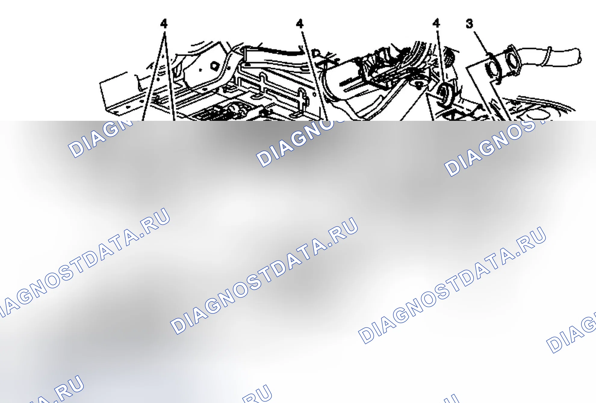 Рис. 9: Замена выхлопного резонатора (NB5). Chevrolet Captiva I рестайлинг 2