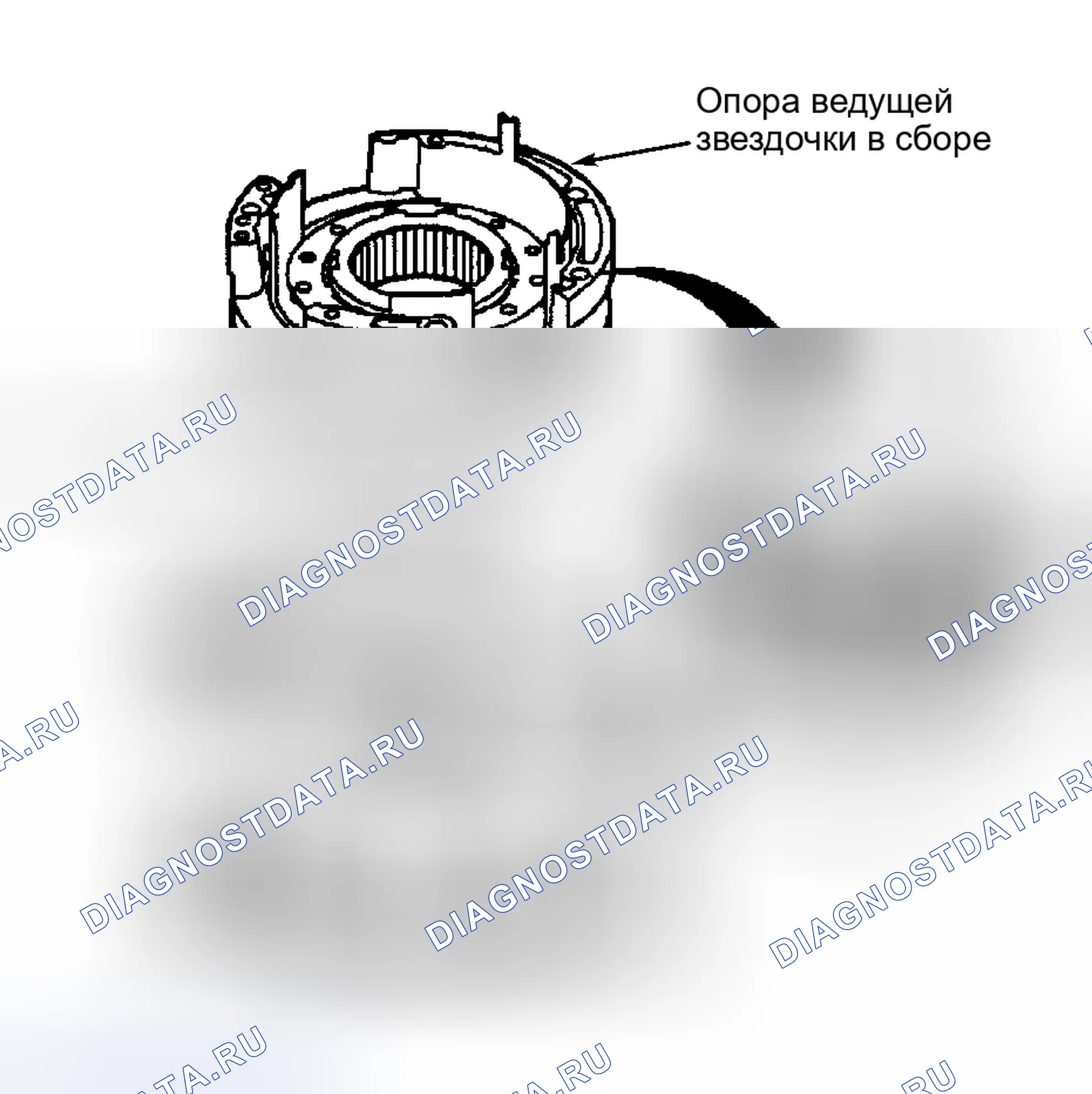 Рис. 66: ОПОРА ВЕДУЩЕЙ ЗВЕЗДОЧКИ В СБОРЕ. Pontiac Grand Prix VI