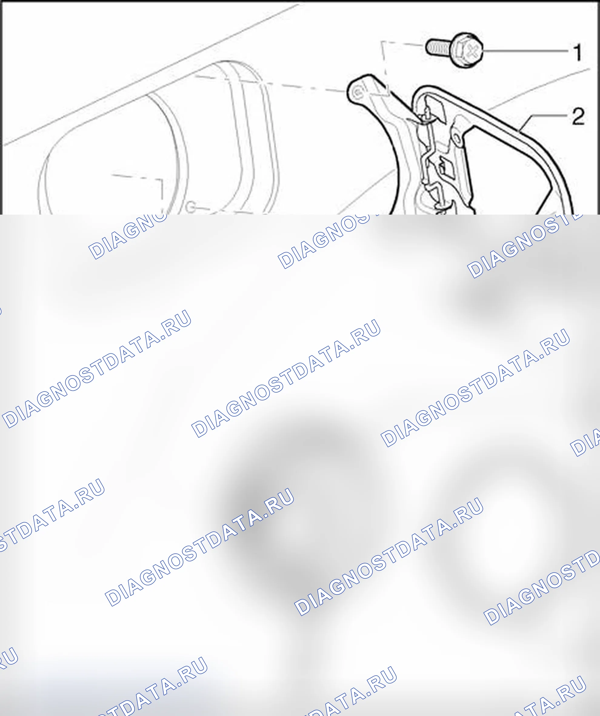 Рис. 43: Заслонка заливной горловины. Audi S4 B7