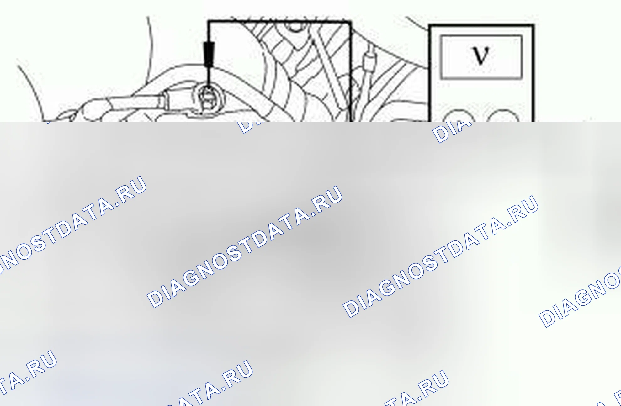 Рис. 14: ТОЧЕЧНОЕ ИСПЫТАНИЕ D: расшифровка кода ошибки P0625 ИЛИ P0626. Hyundai ix55 I