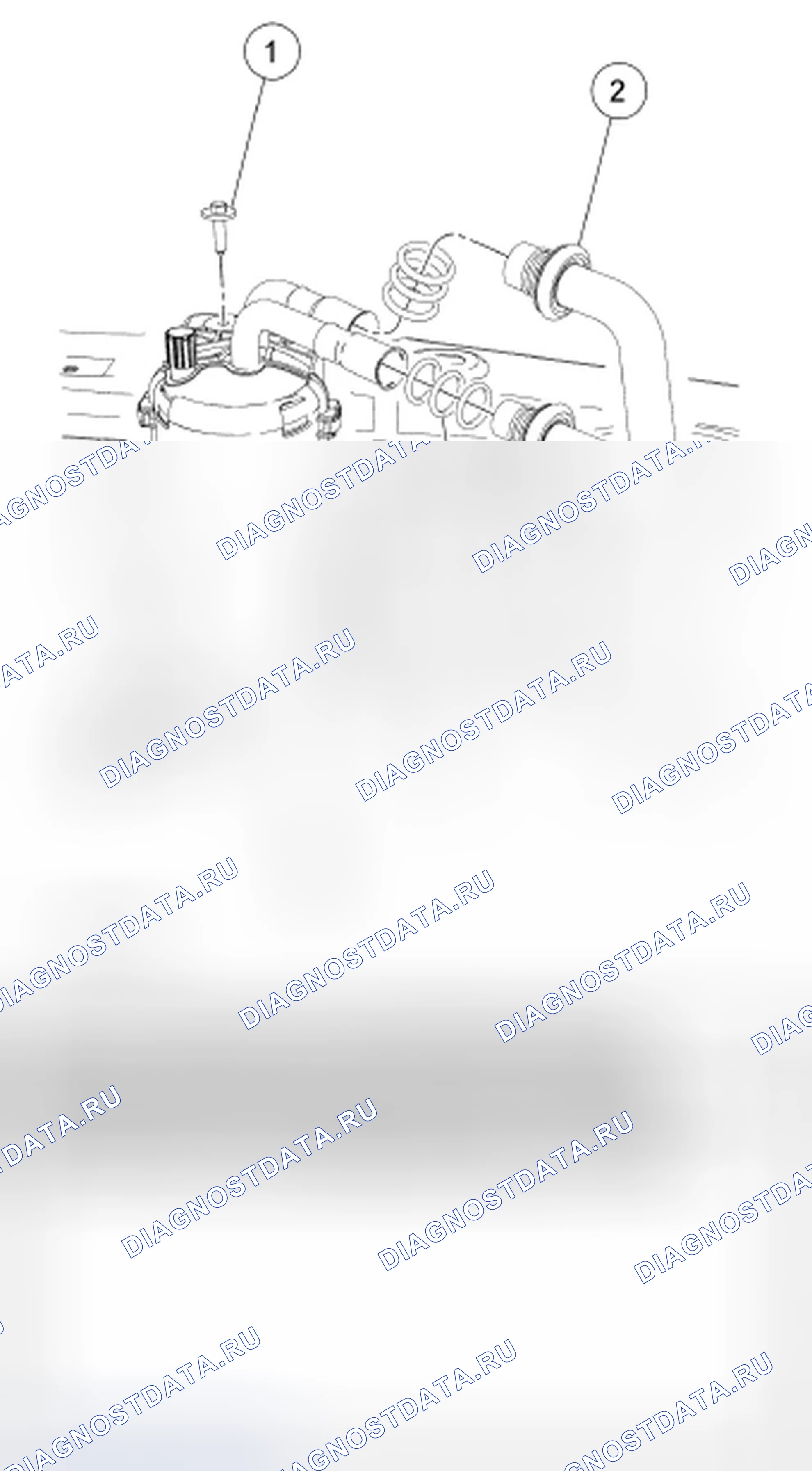 Рис. 50: Идентификация компонентов всасывающего аккумулятора. Ford Mustang V