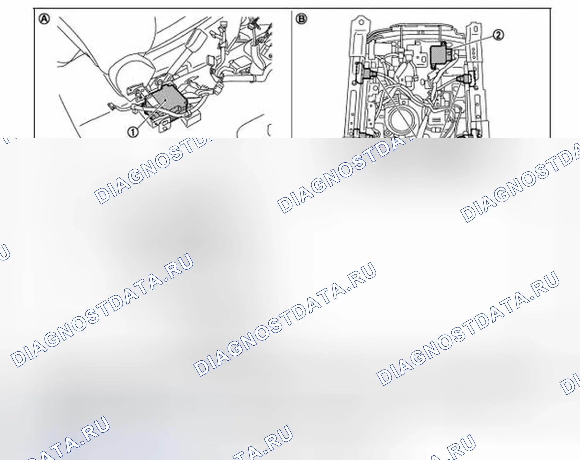 Рис. 27: Расположение компонентов. Infiniti FX50 II