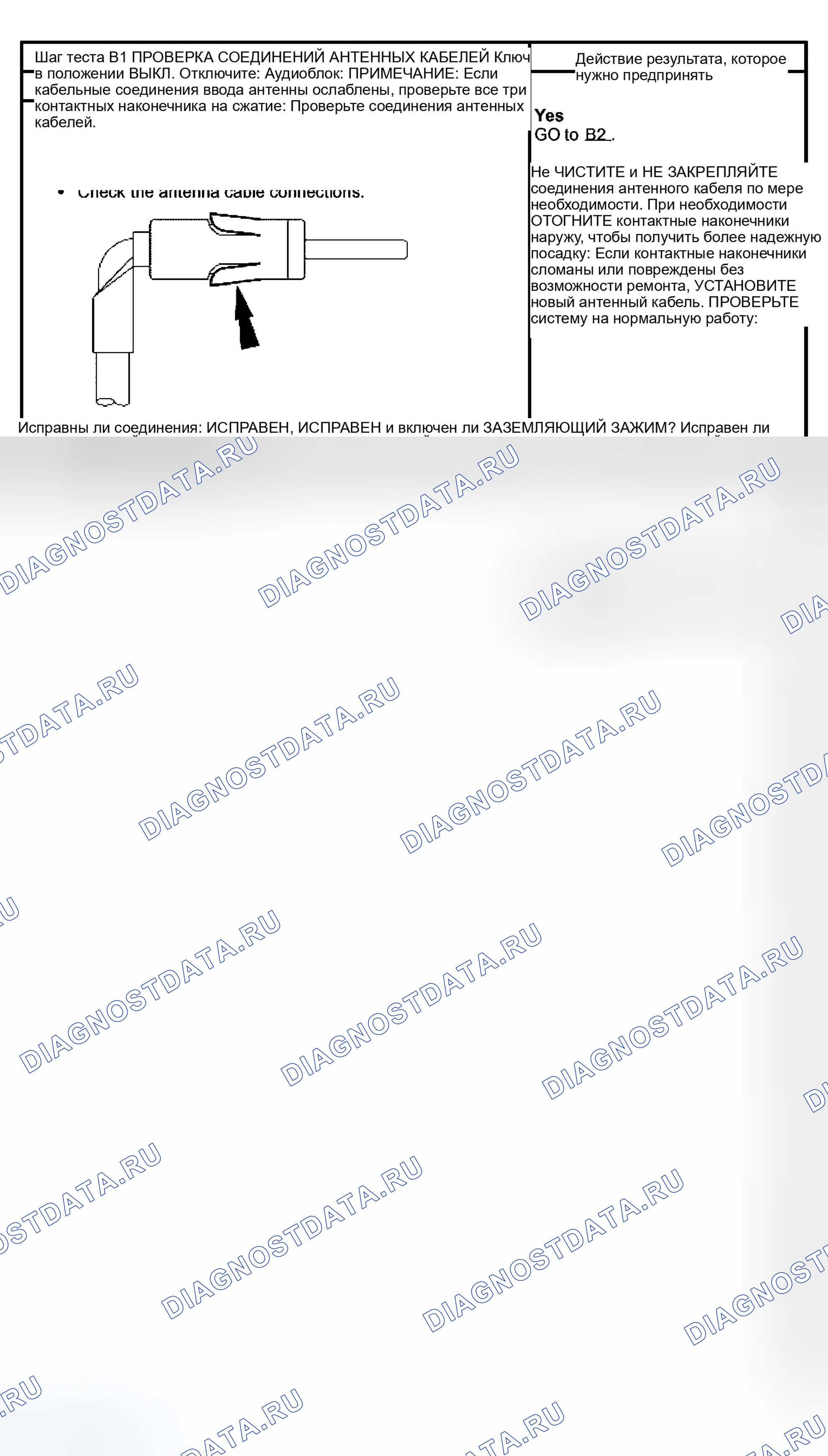 Рис. 4: диагностический тест B: ПЛОХОЙ ПРИЕМ. Ford Econoline E150 