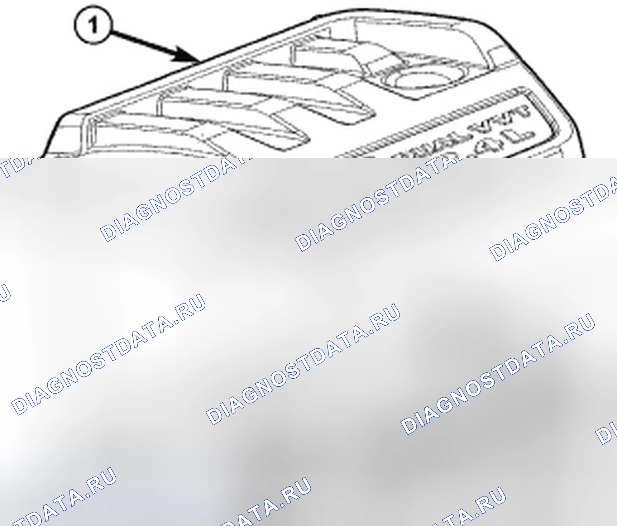 Рис. 863: КРЫШКА ДВИГАТЕЛЯ. Dodge Caliber I