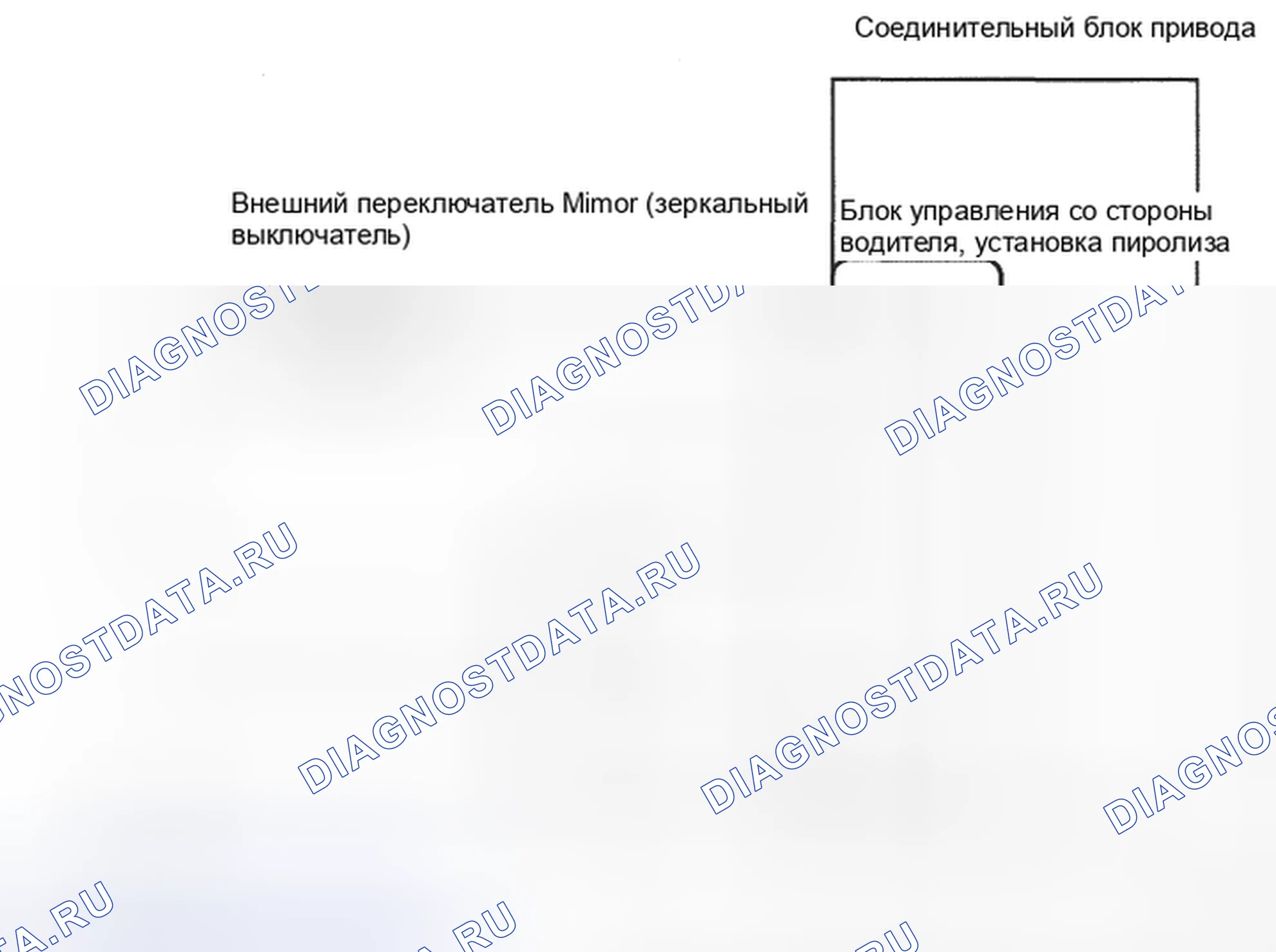 Рис. 17: Переключатель отвода зеркала - электросхема. Honda CR-V VI