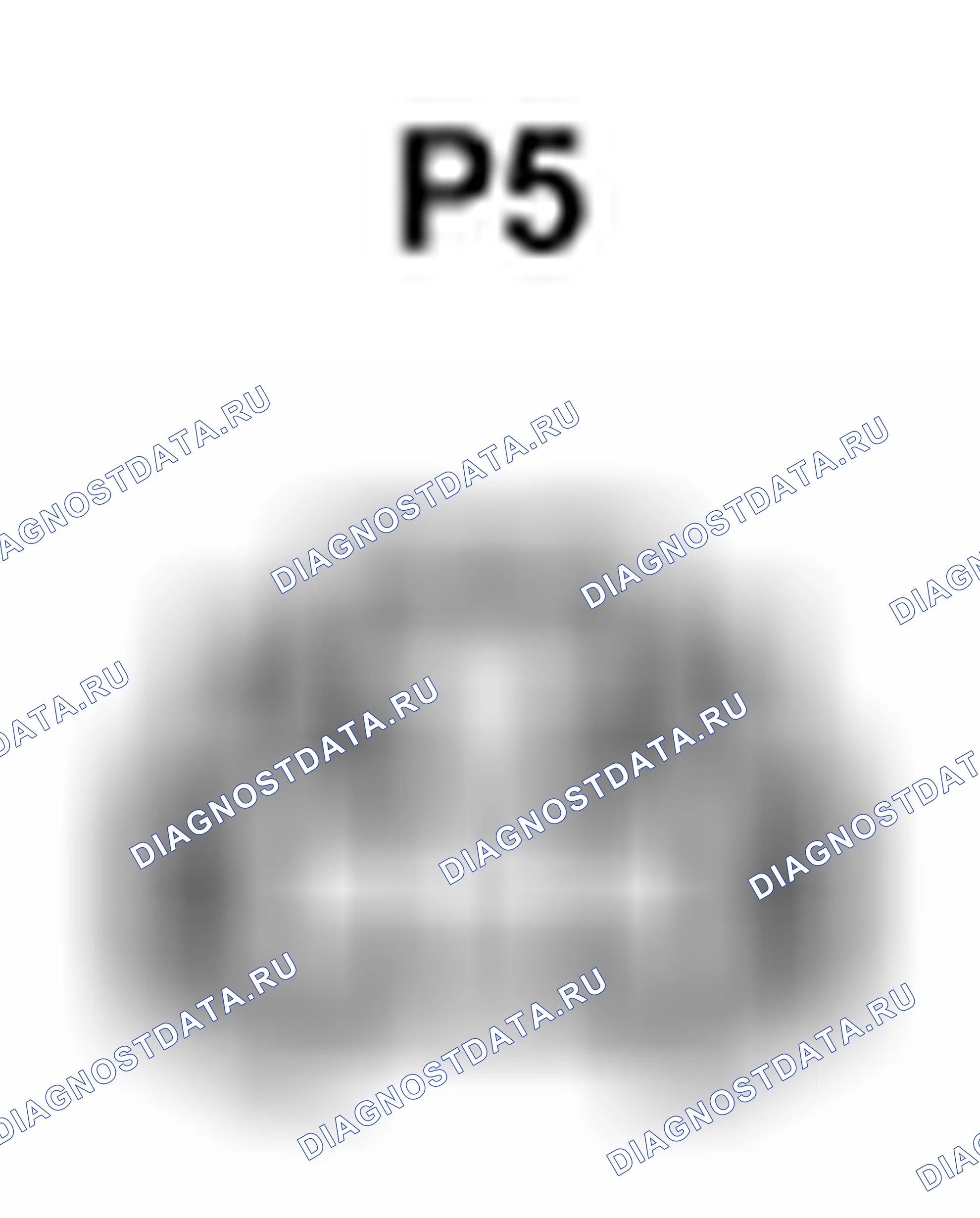 Рис. 663: Вид с торца разъема Rh освещения передней двери (P5). Lexus LS IV