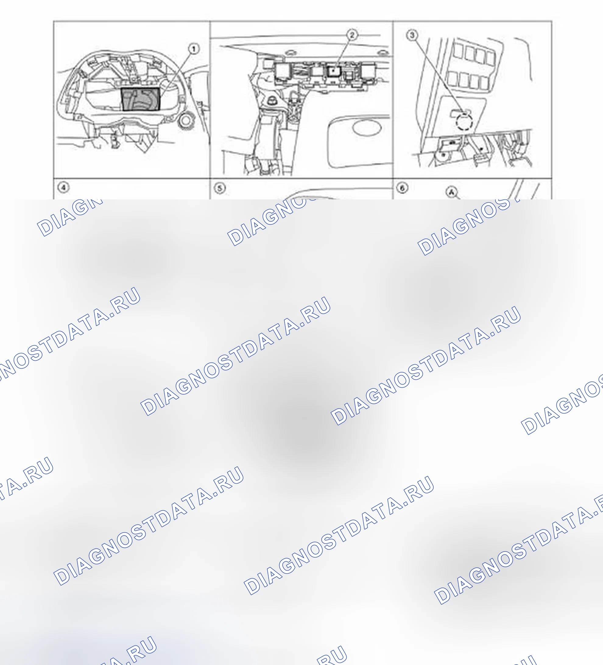 Рис. 7: Расположение компонентов. Infiniti QX60 I