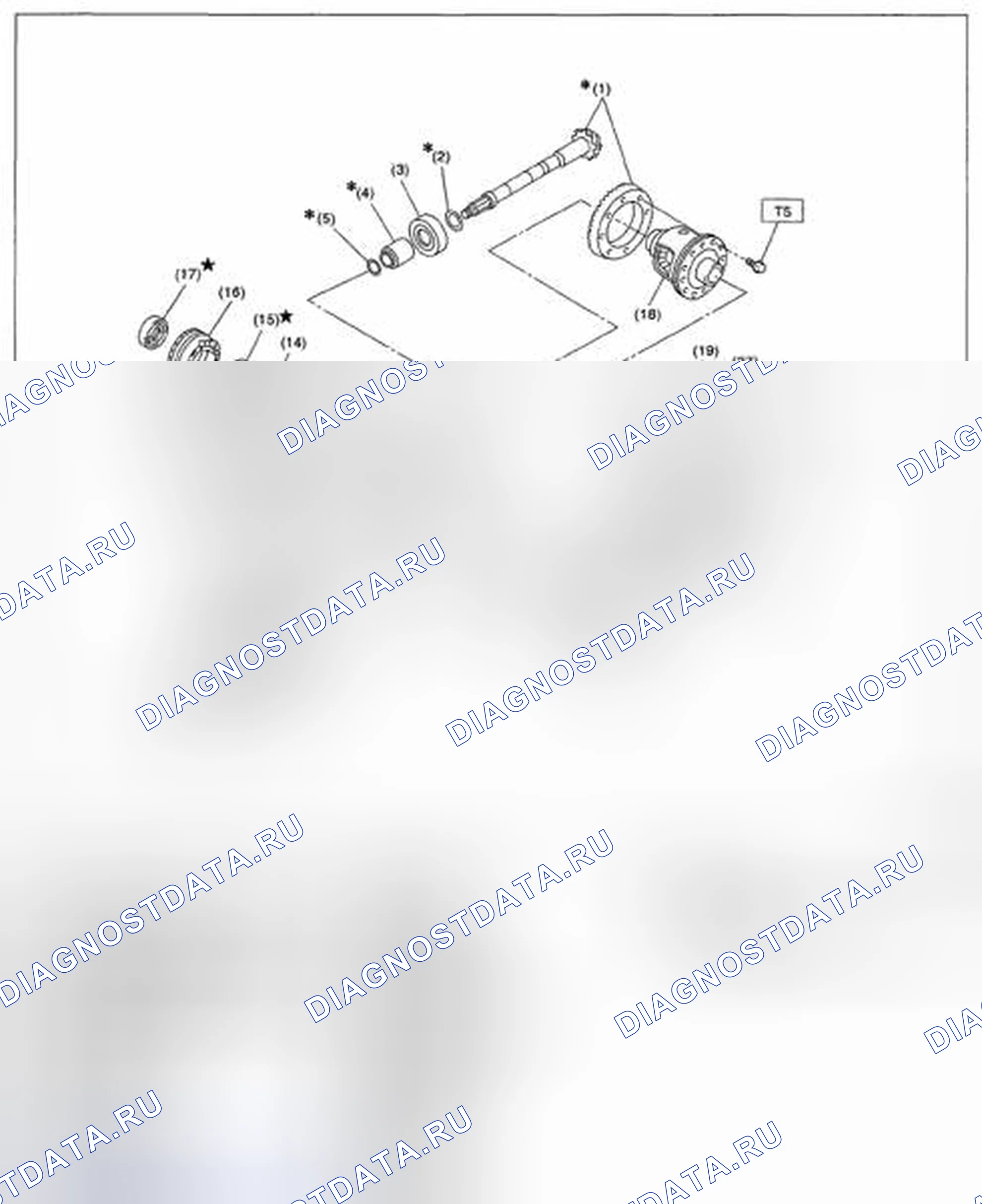 Рис. 61: ЗАДНИЙ ДИФФЕРЕНЦИАЛ (VA2-TYPE). Subaru Tribeca WX рестайлинг