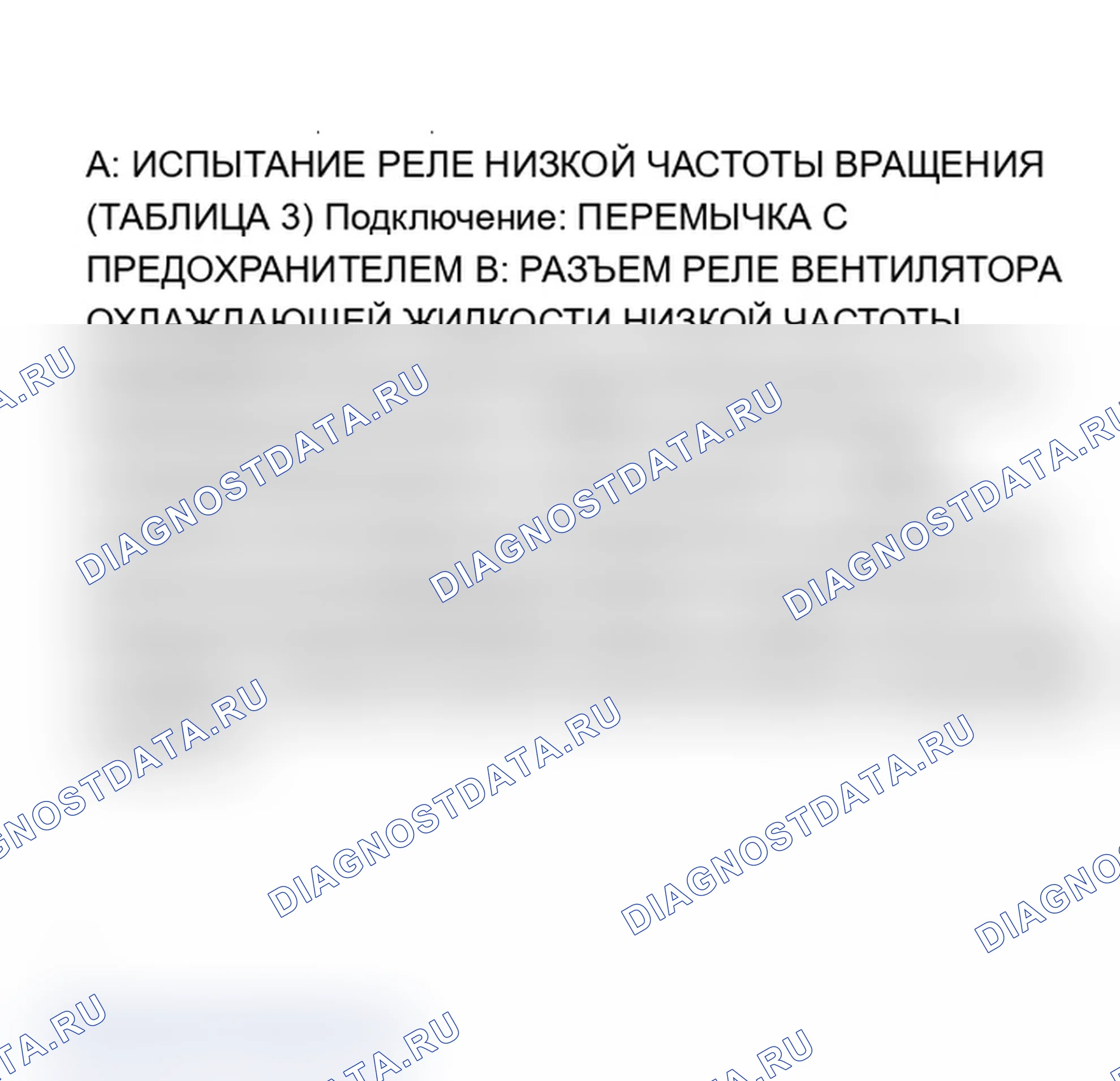 Рис. 11: A: Испытание реле низкой скорости (таблица 3). Buick Riviera VII