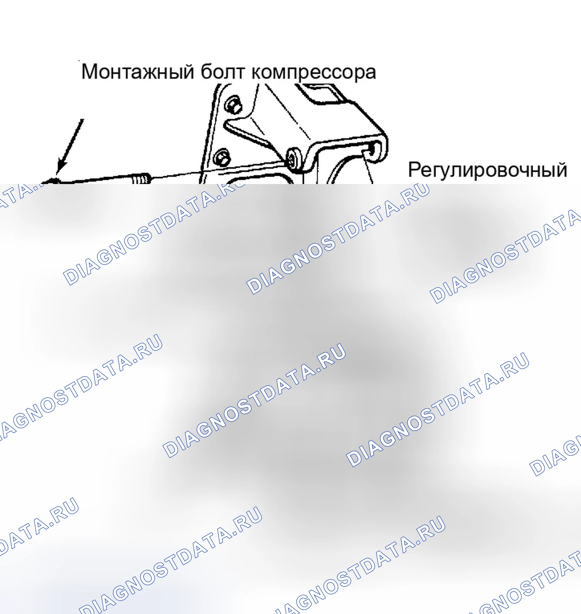 Рис. 9: Компрессор кондиционирования воздуха и монтажные компоненты. Honda Prelude III