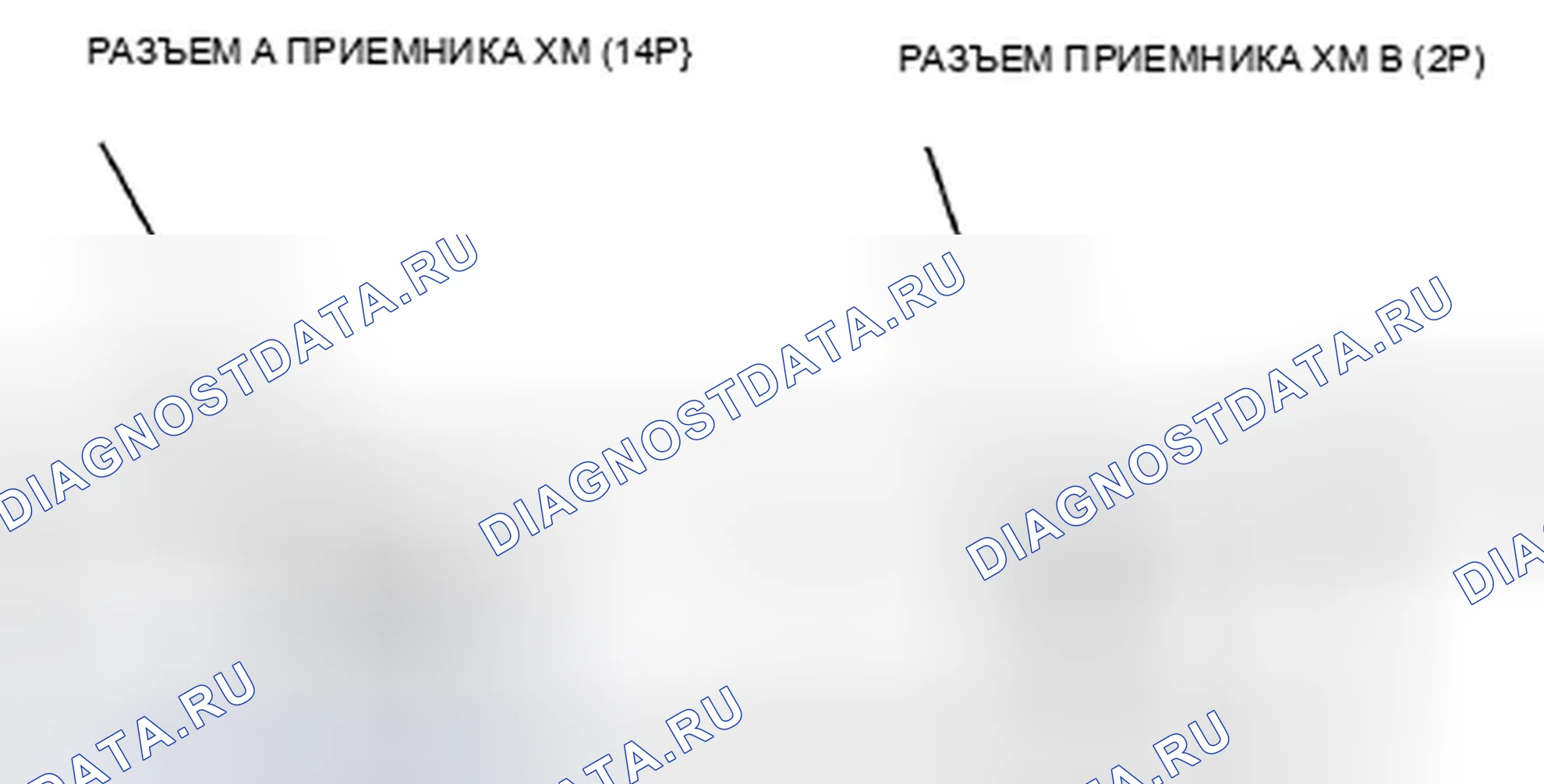 Рис. 76: Разъемы приемника Xm для входов и выходов. Honda Pilot II