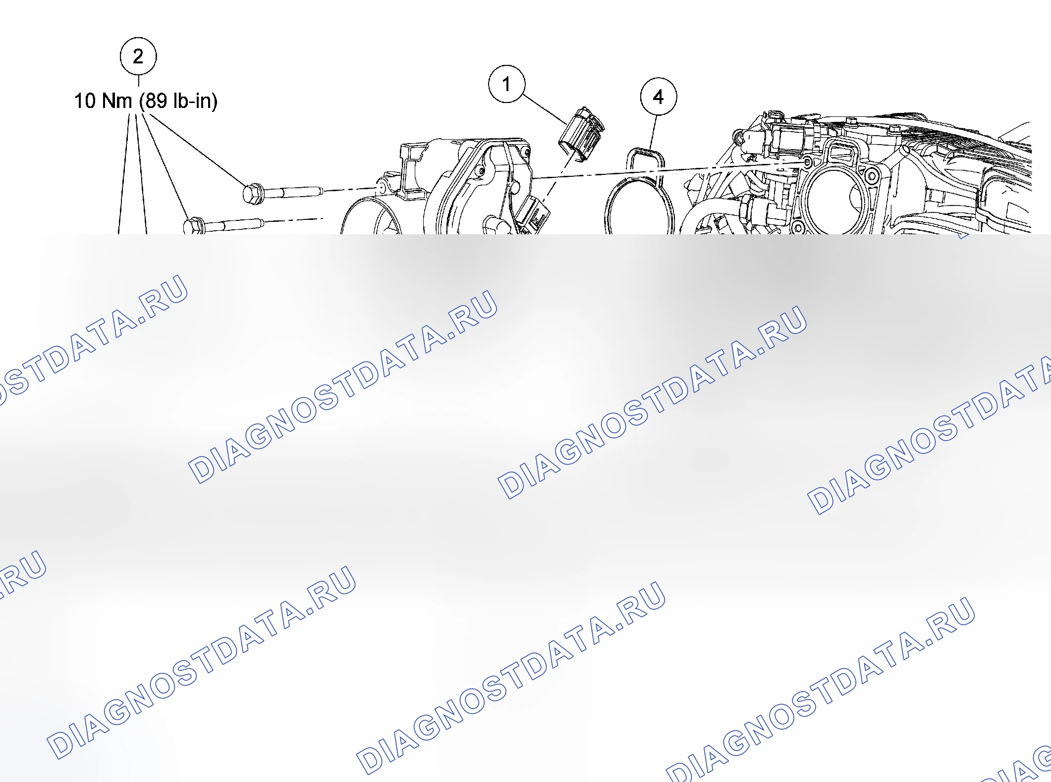 Рис. 131: Корпус дроссельной заслонки. Ford Pickup F350 Super Duty 