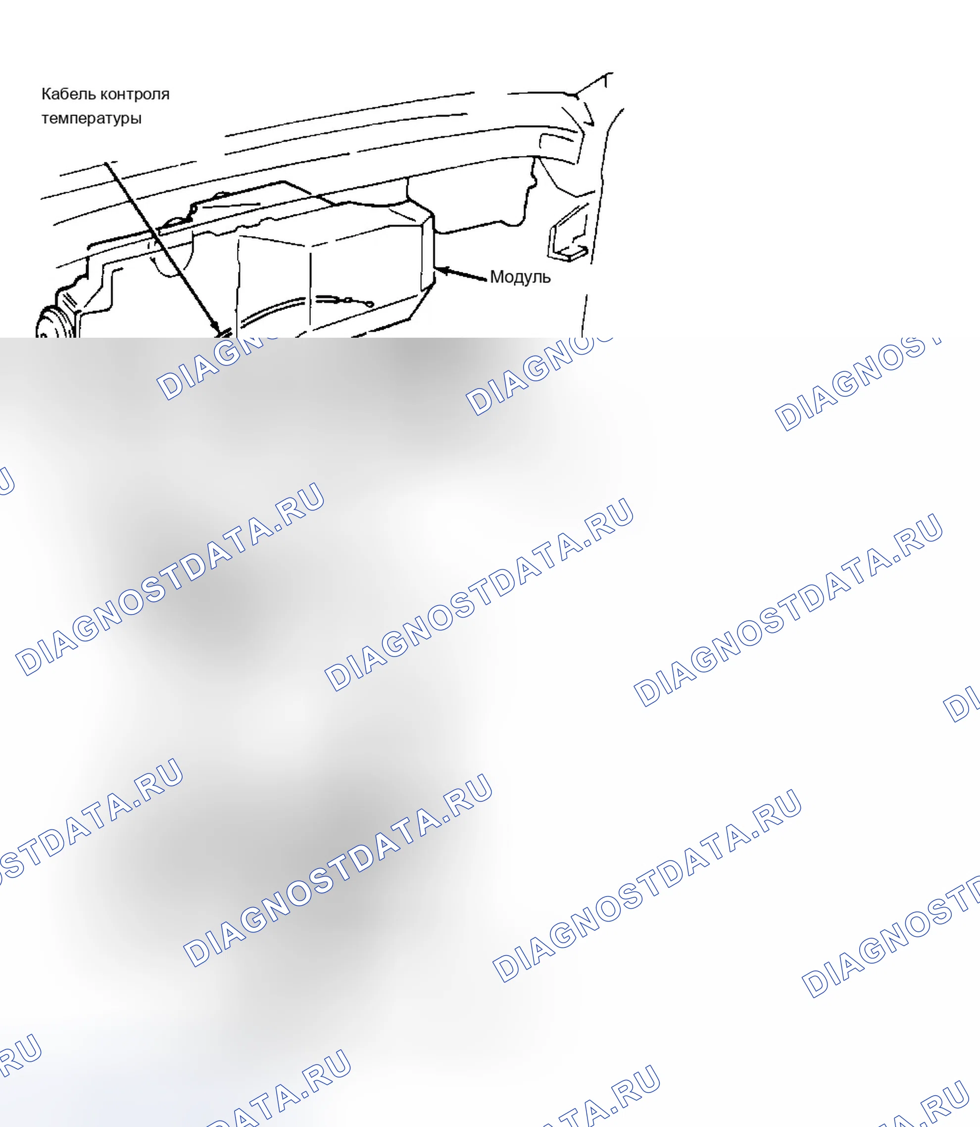 Рис. 2: ПАНЕЛЬ УПРАВЛЕНИЯ НАГРЕВАТЕЛЕМ В СБОРЕ R&I (КОРПУС «F»). Chevrolet Beretta I